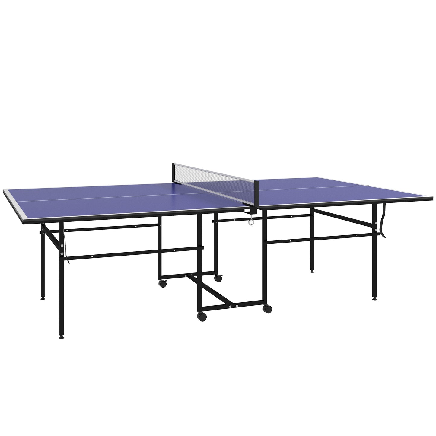 9FT Folding Table Tennis Table with Four Wheels, for Indoor Use