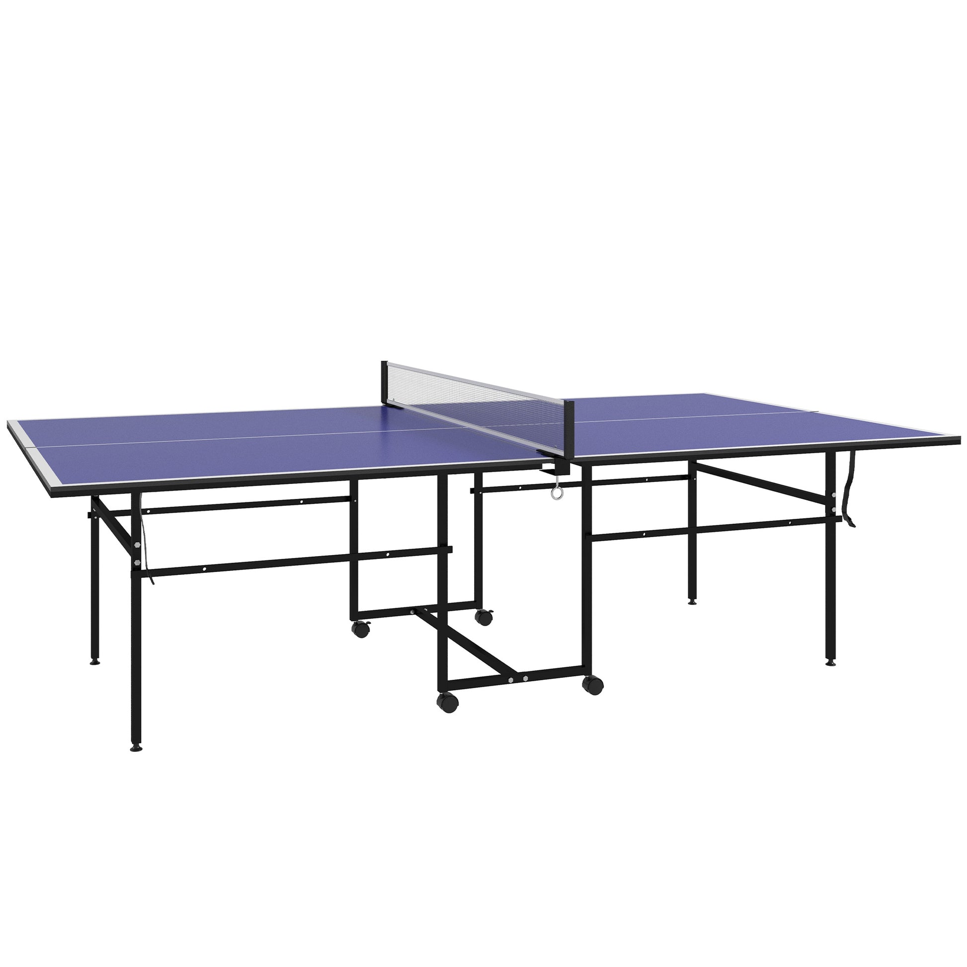 9FT Folding Table Tennis Table with Four Wheels, for Indoor Use