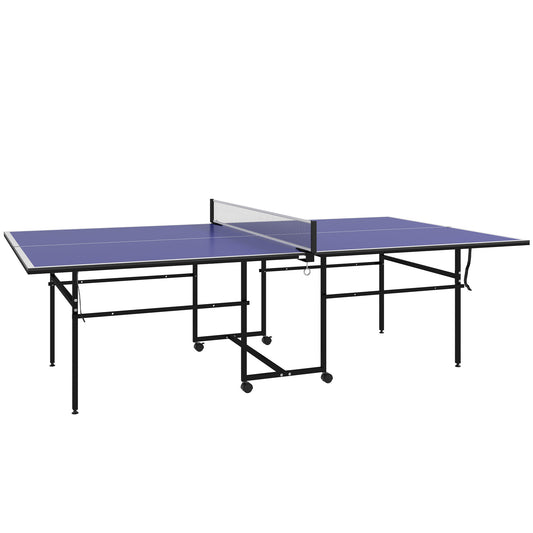 9FT Folding Table Tennis Table with Four Wheels, for Indoor Use