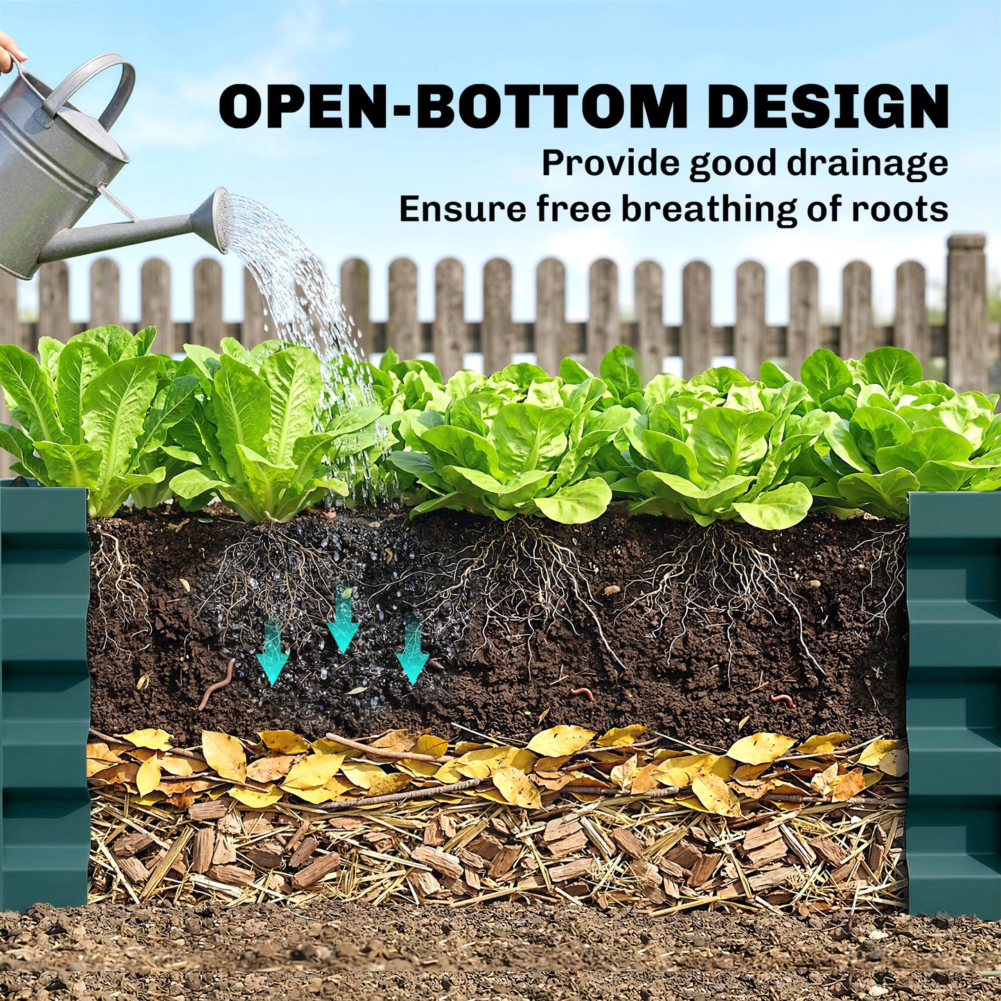 Set of Two 100 x 60cm Steel Planter Boxes (1)