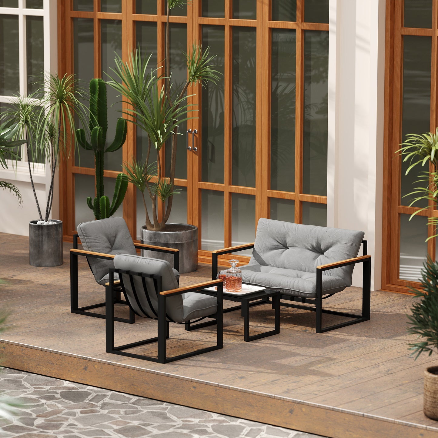 Garden Furniture Set, 4 Piece Indoor Outdoor Conservatory