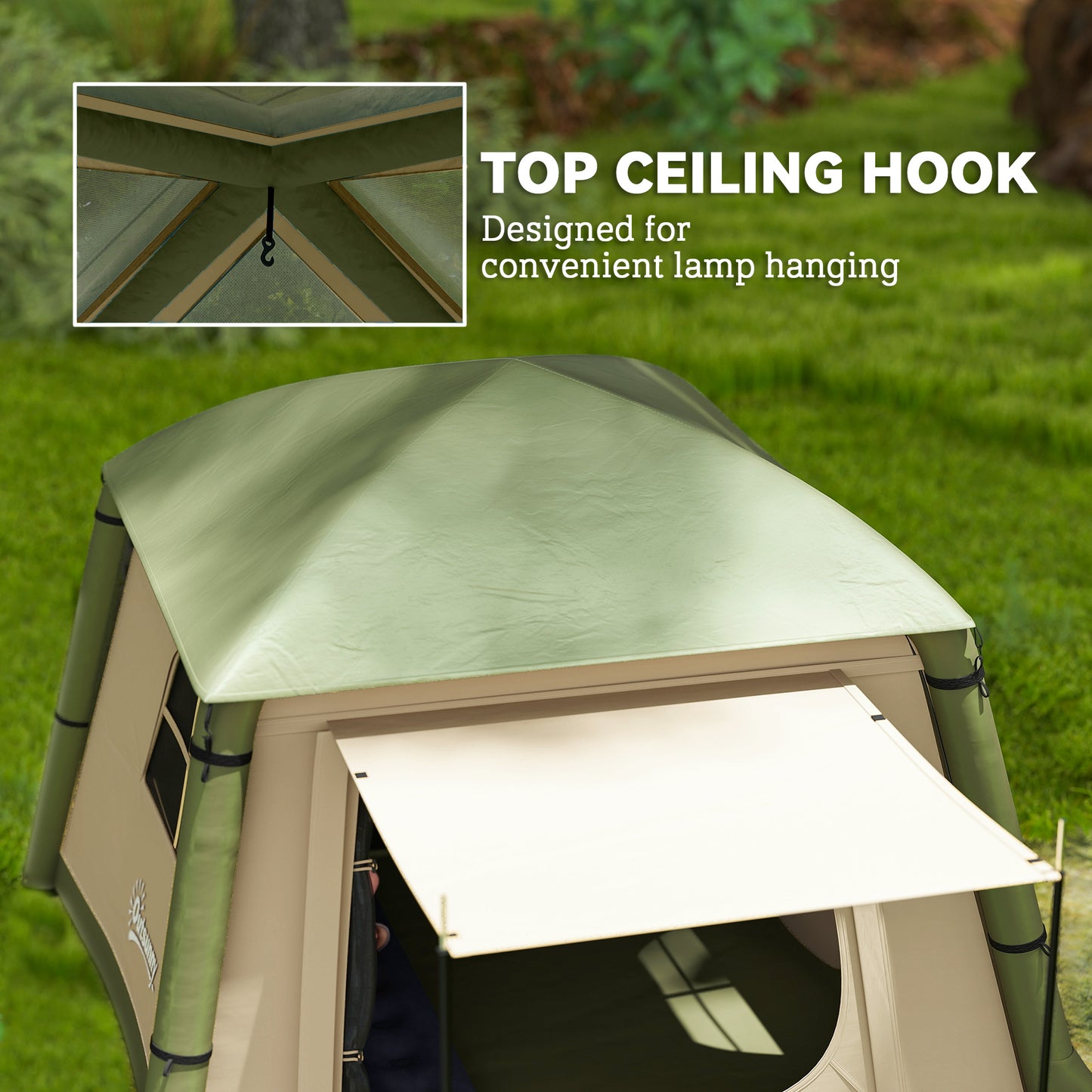 Inflatable Camping Tent w/ Hand Pump