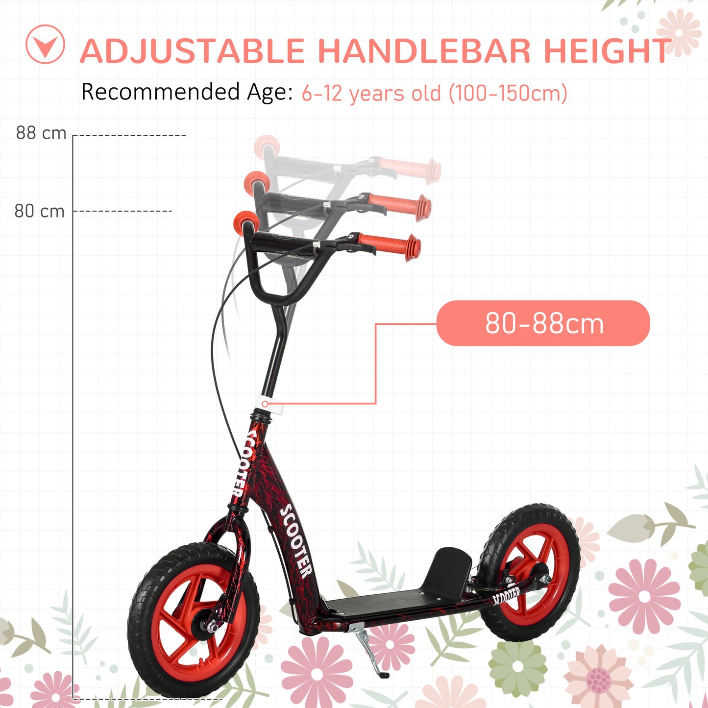 Kids Scooter with Adjustable Handlebar