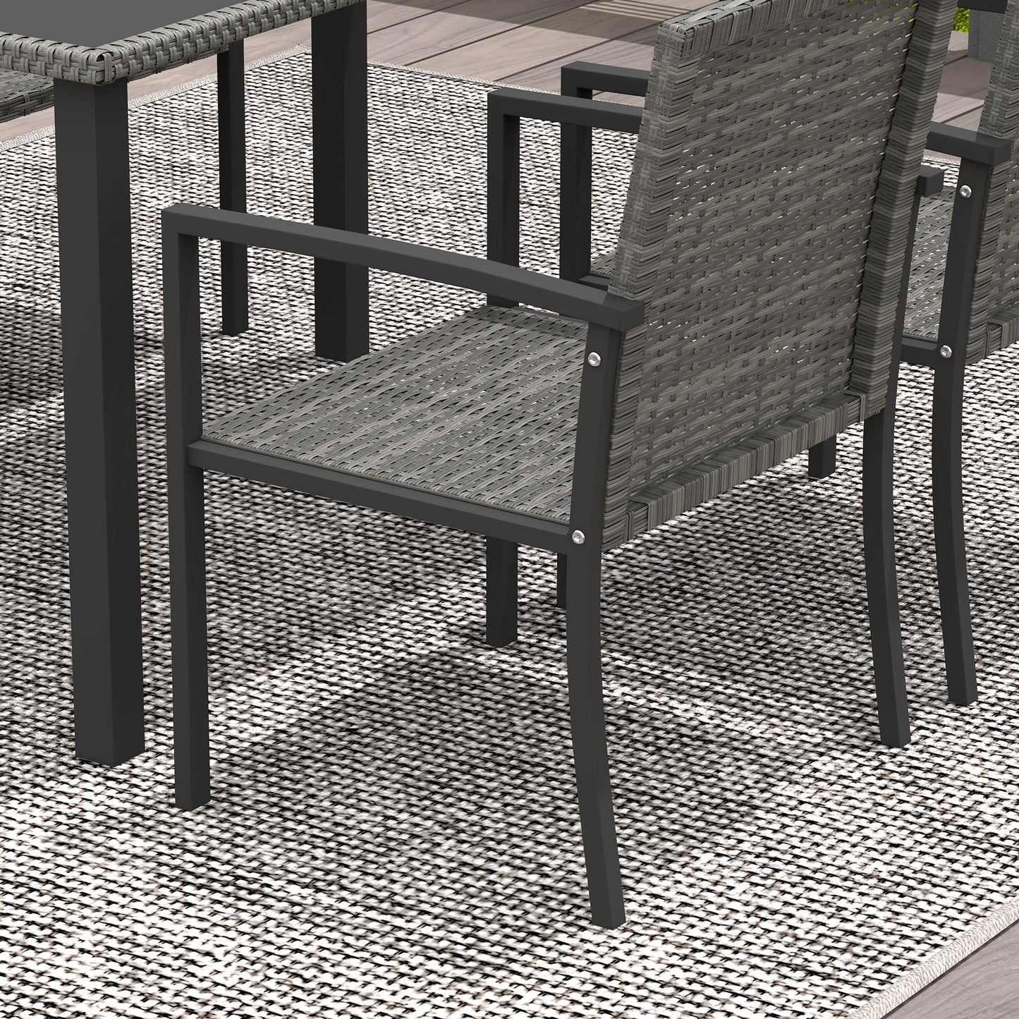 Outdoor Dining Set 5 Pieces Patio Conservatory