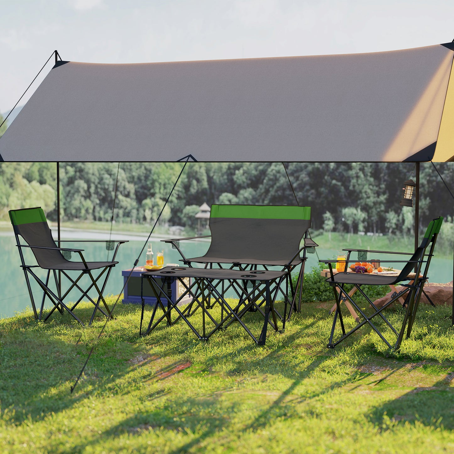 Four-Piece Portable Picnic Table Set