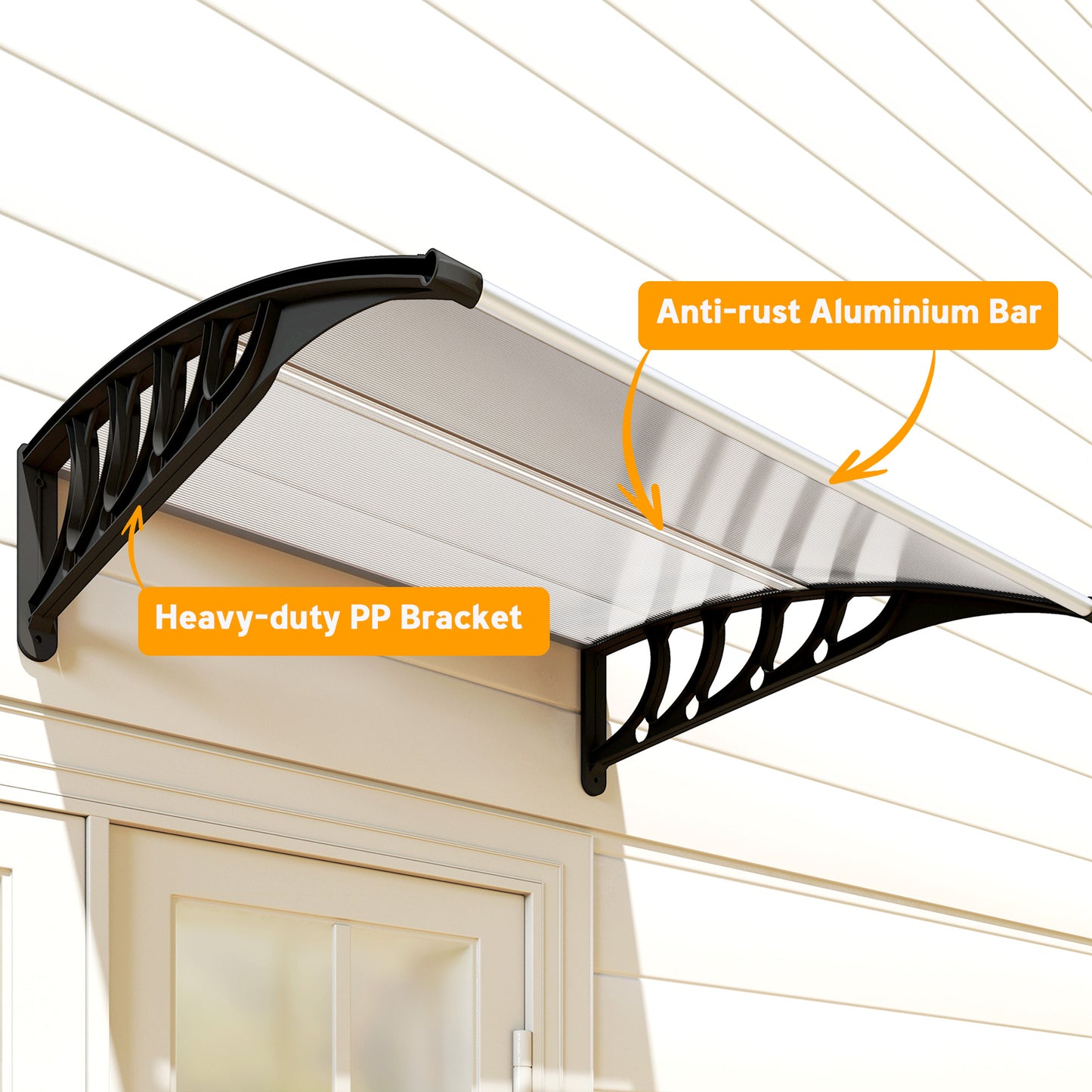 Front Door Canopy, Outdoor Awning, Rain Shelter for Window