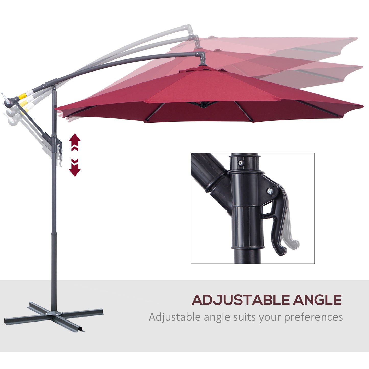3m Water Resistant Terylene Hanging Parasol
