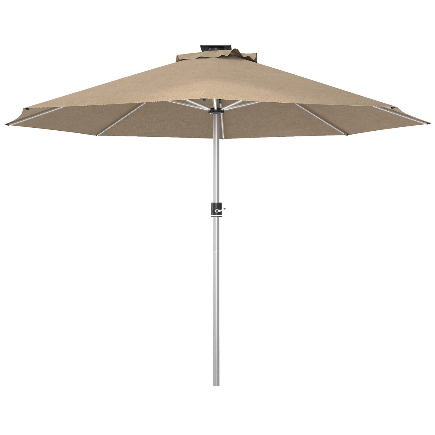 3m Parasol, with Solar-Powered LED Lights