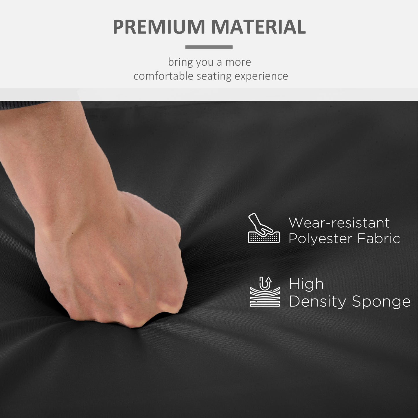 2 Piece Garden Chair Cushions with 1 Seat Cushion 1 Back Pad
