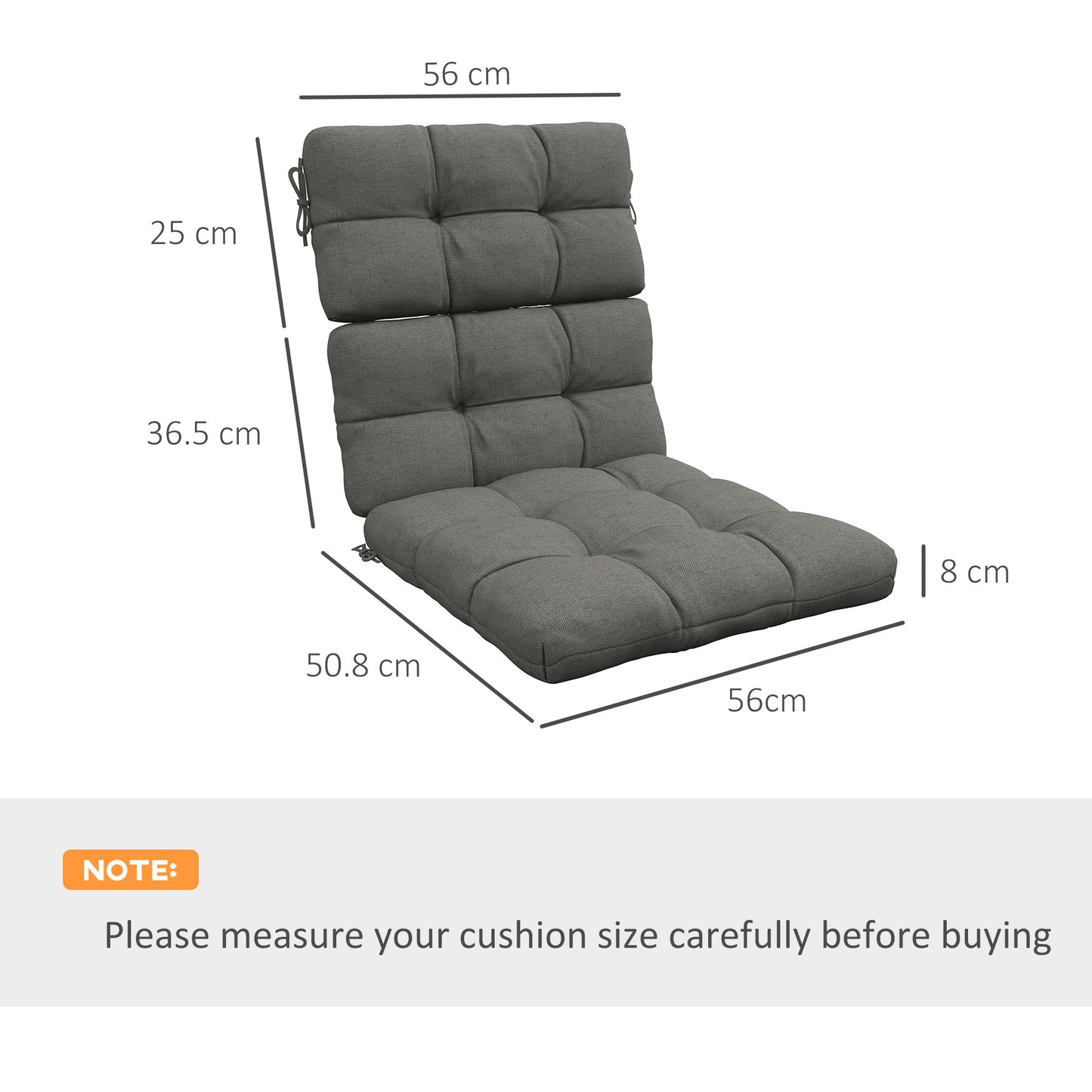2-Piece Seat Cushion Replacement with Backrest (1)
