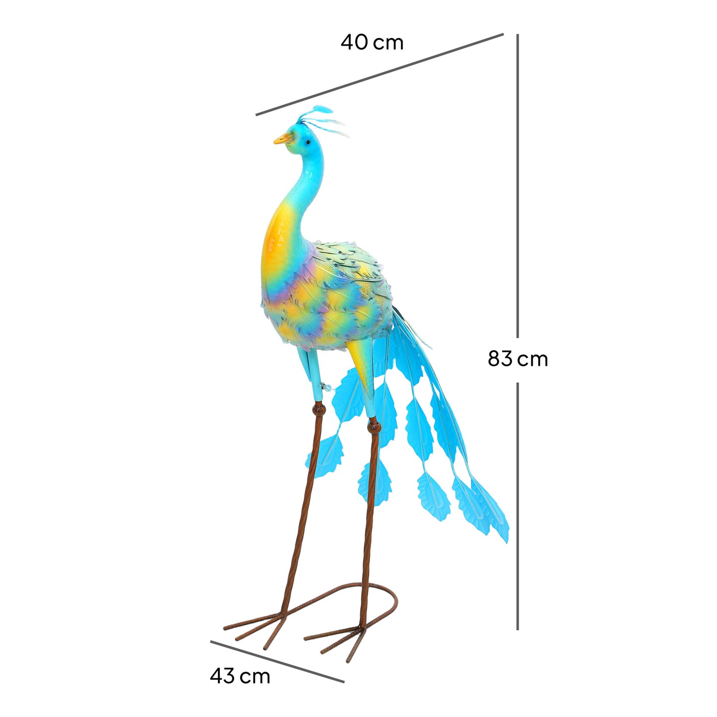 Peacock Garden Statue, Standing Garden Ornament