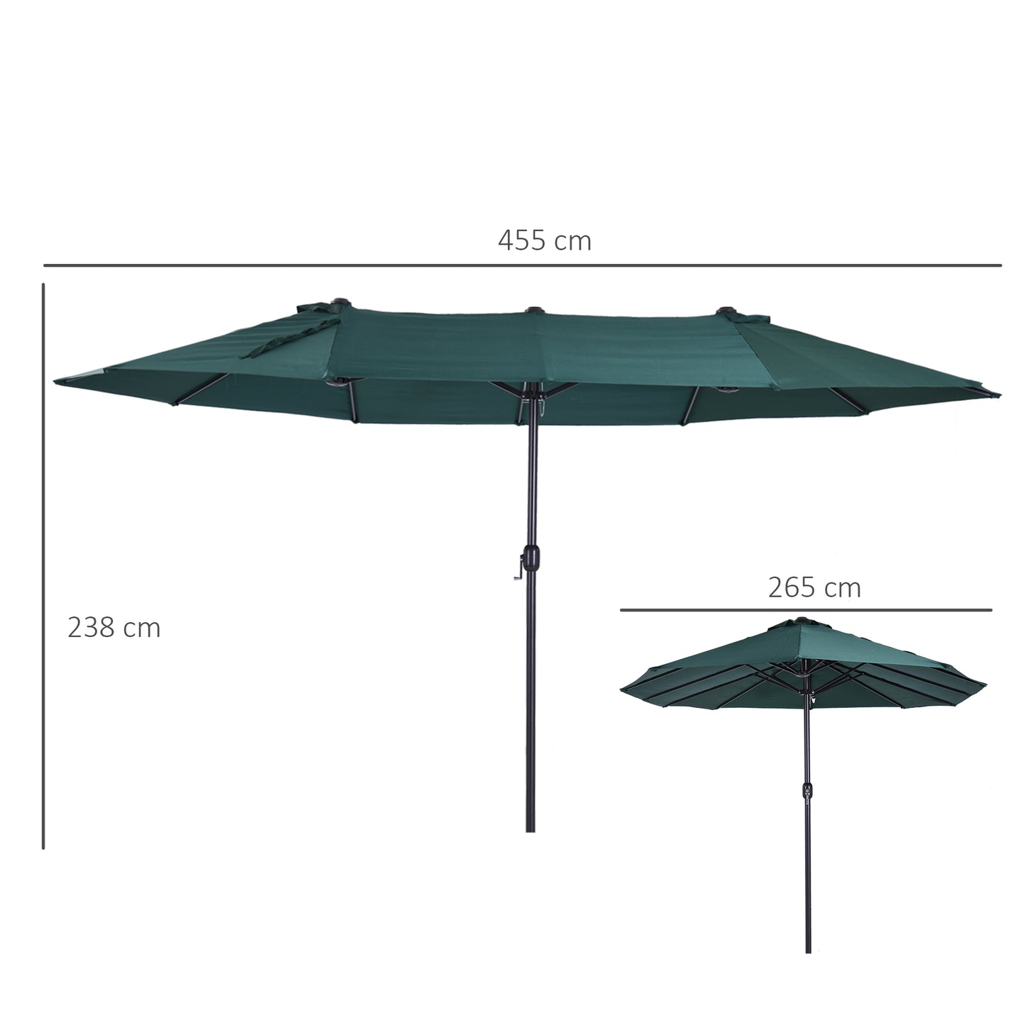 4.6m Double Garden Parasol