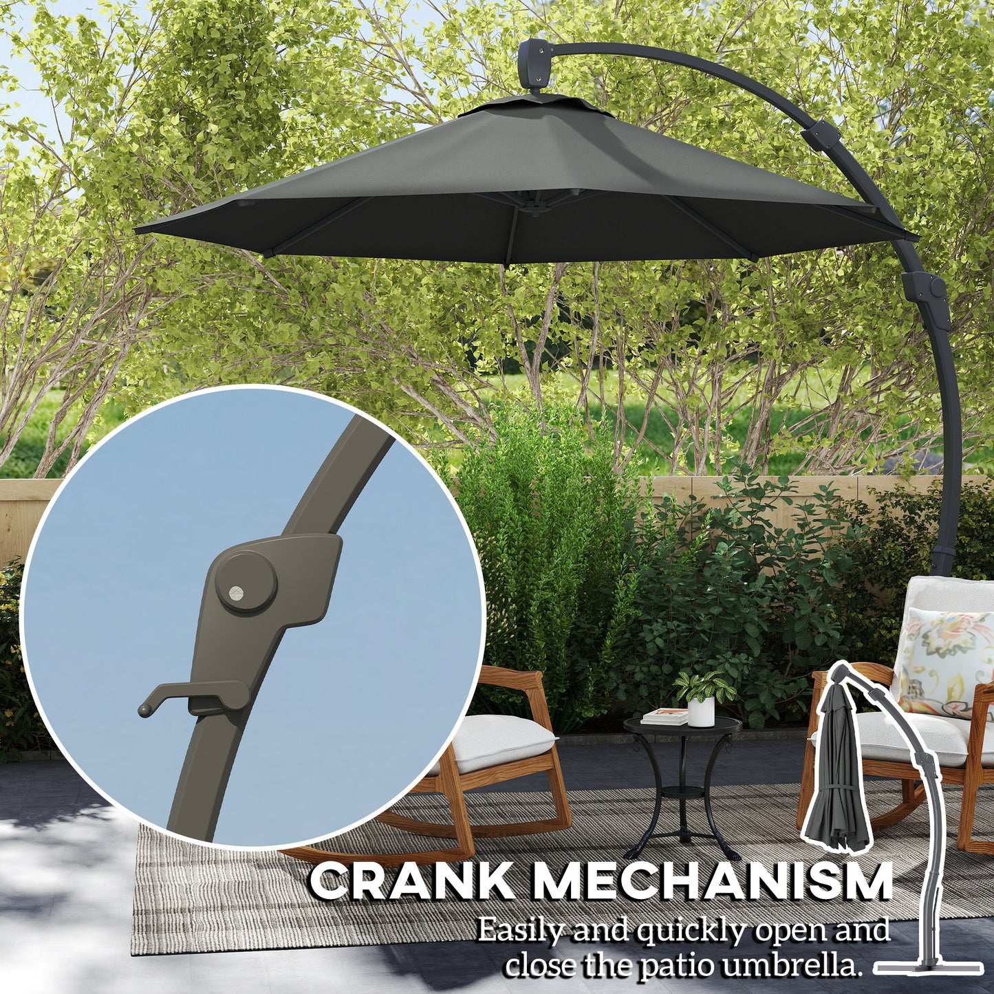 3(m) Garden Cantilever Parasol