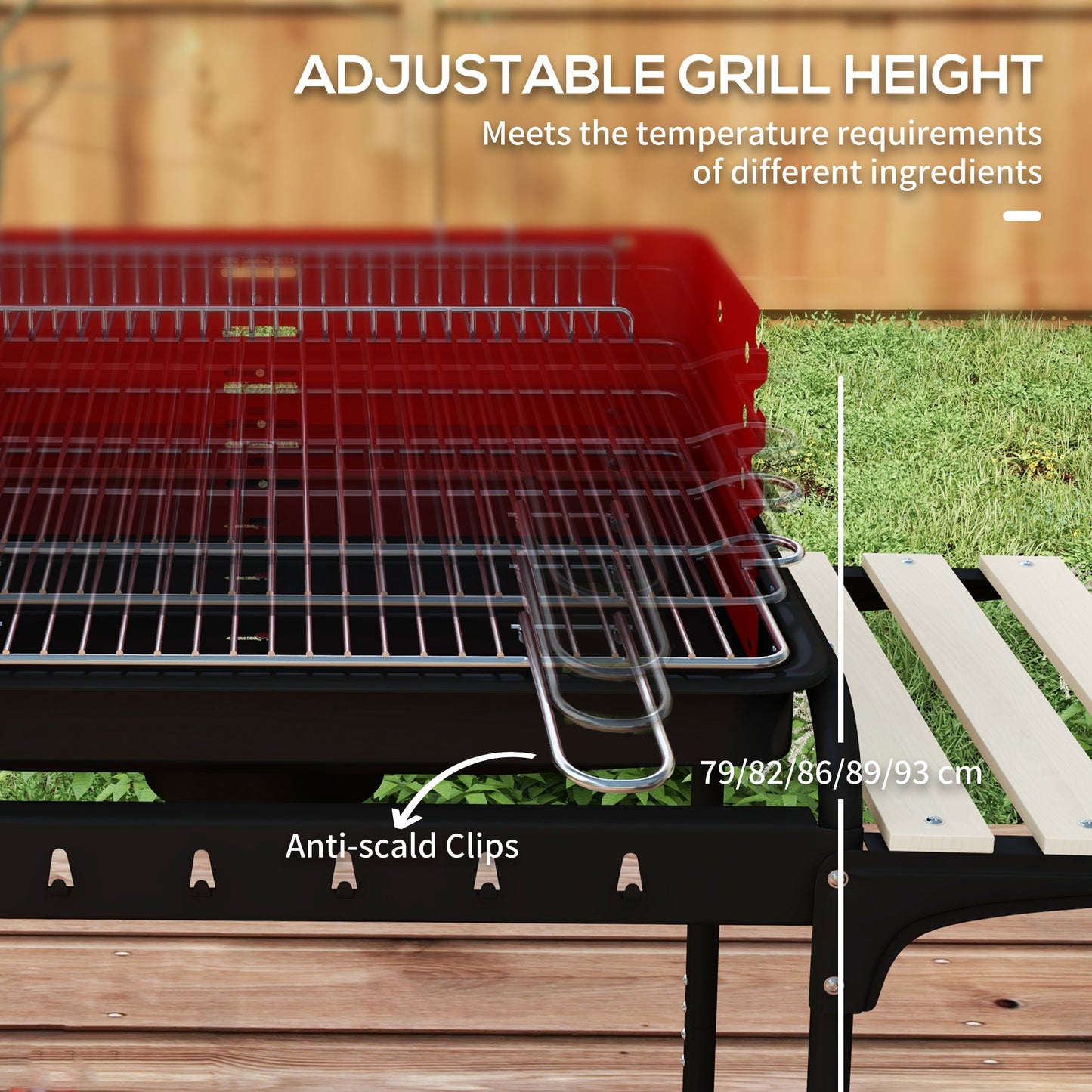 Charcoal BBQ, with Five Position Grill Grate