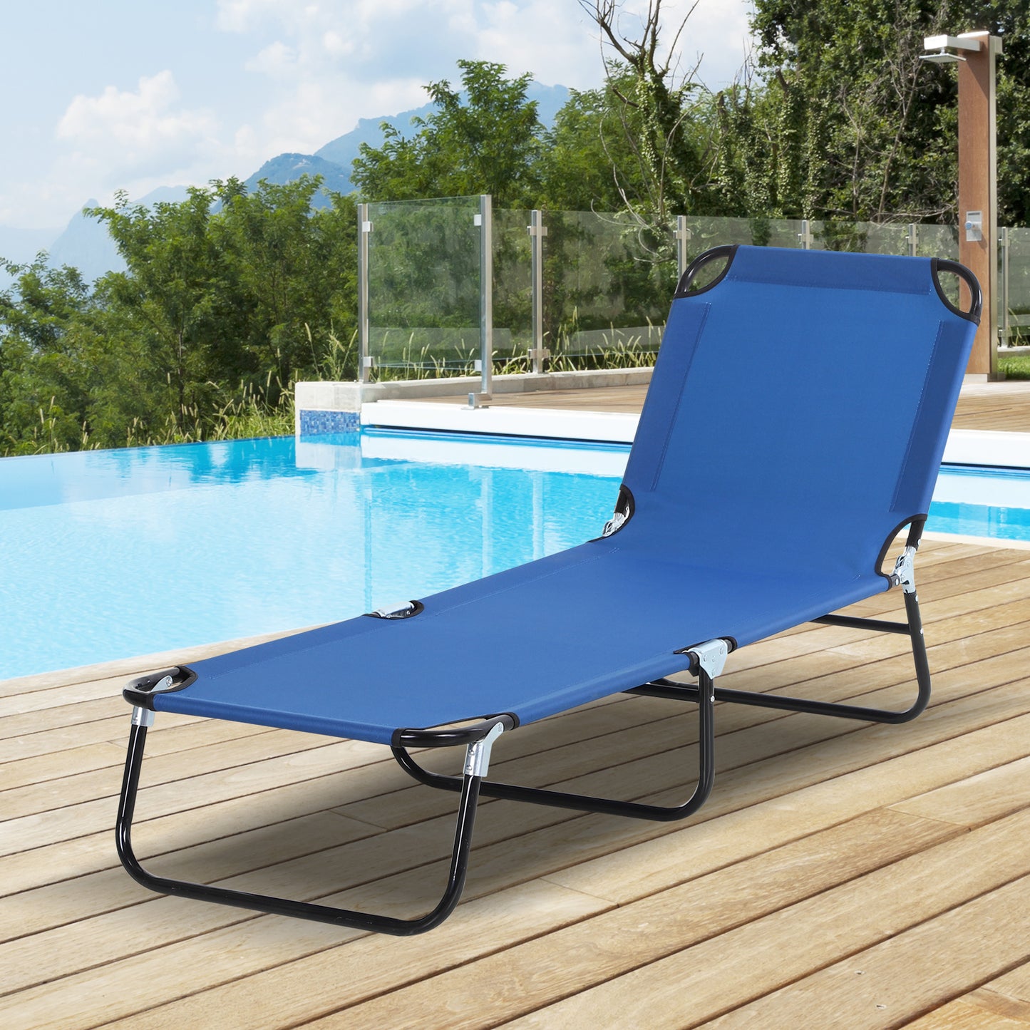 Foldable Sun Lounger with 5-Position Adjustable Backrest (1)