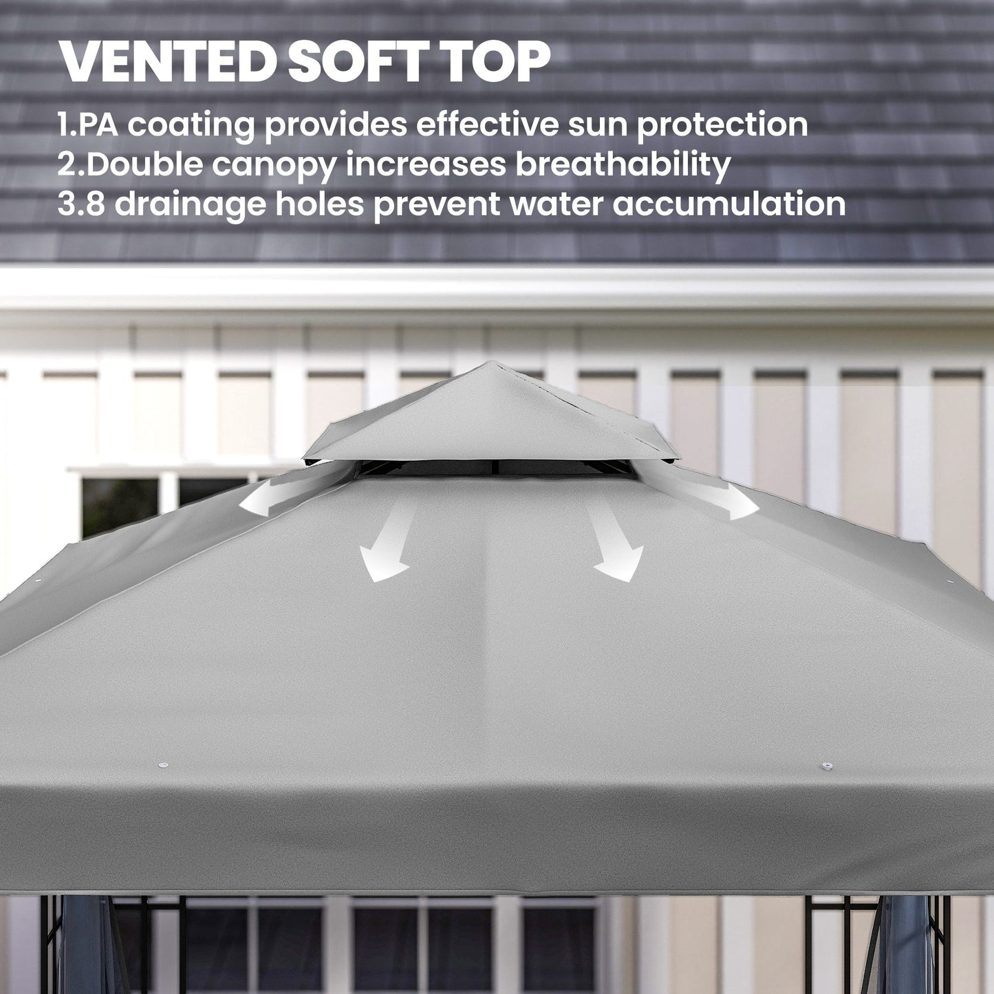 3 x 3(m) Patio Gazebo Canopy Garden Pavilion Tent Shelter (2)