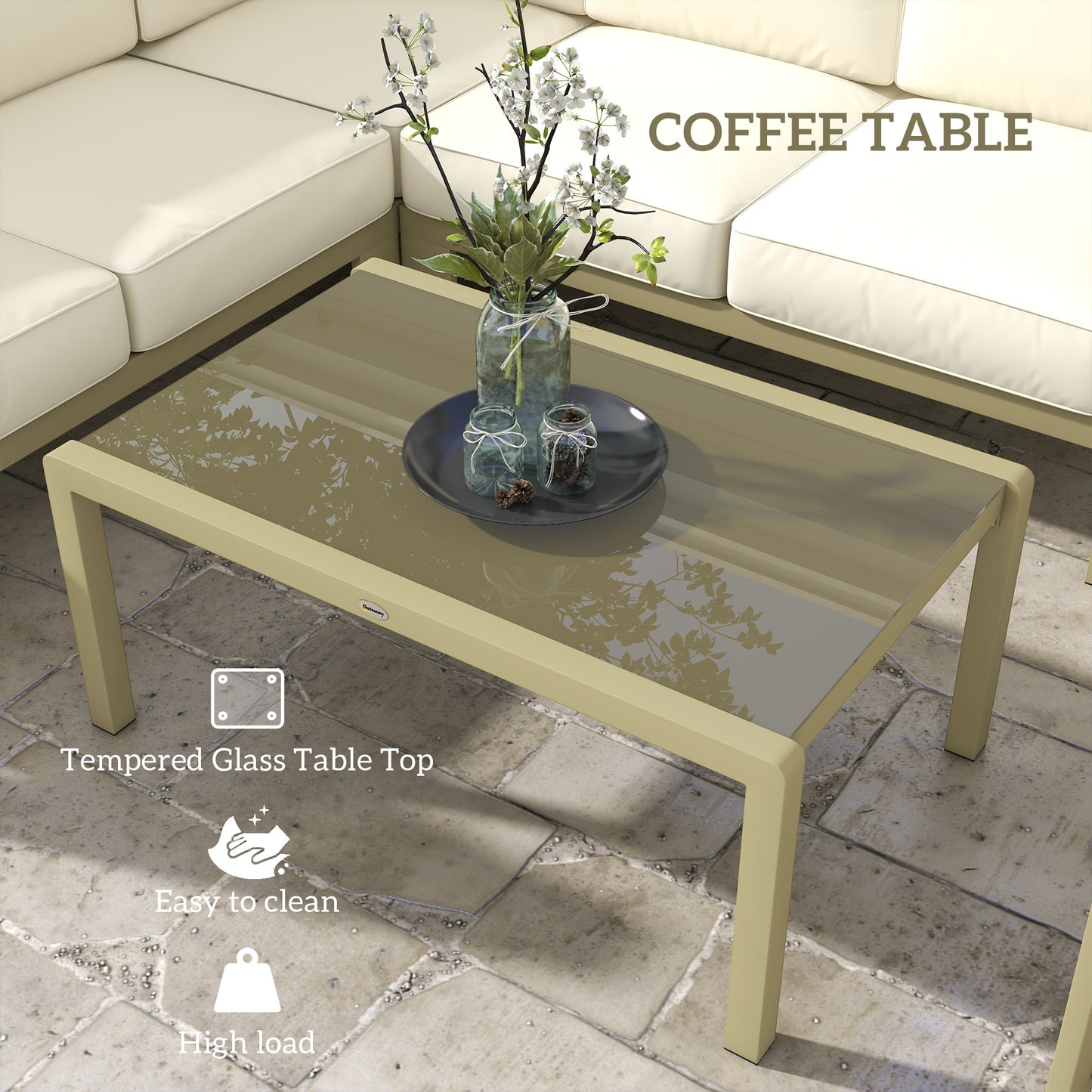 5-Piece Garden Corner Sofa Set with Cushions