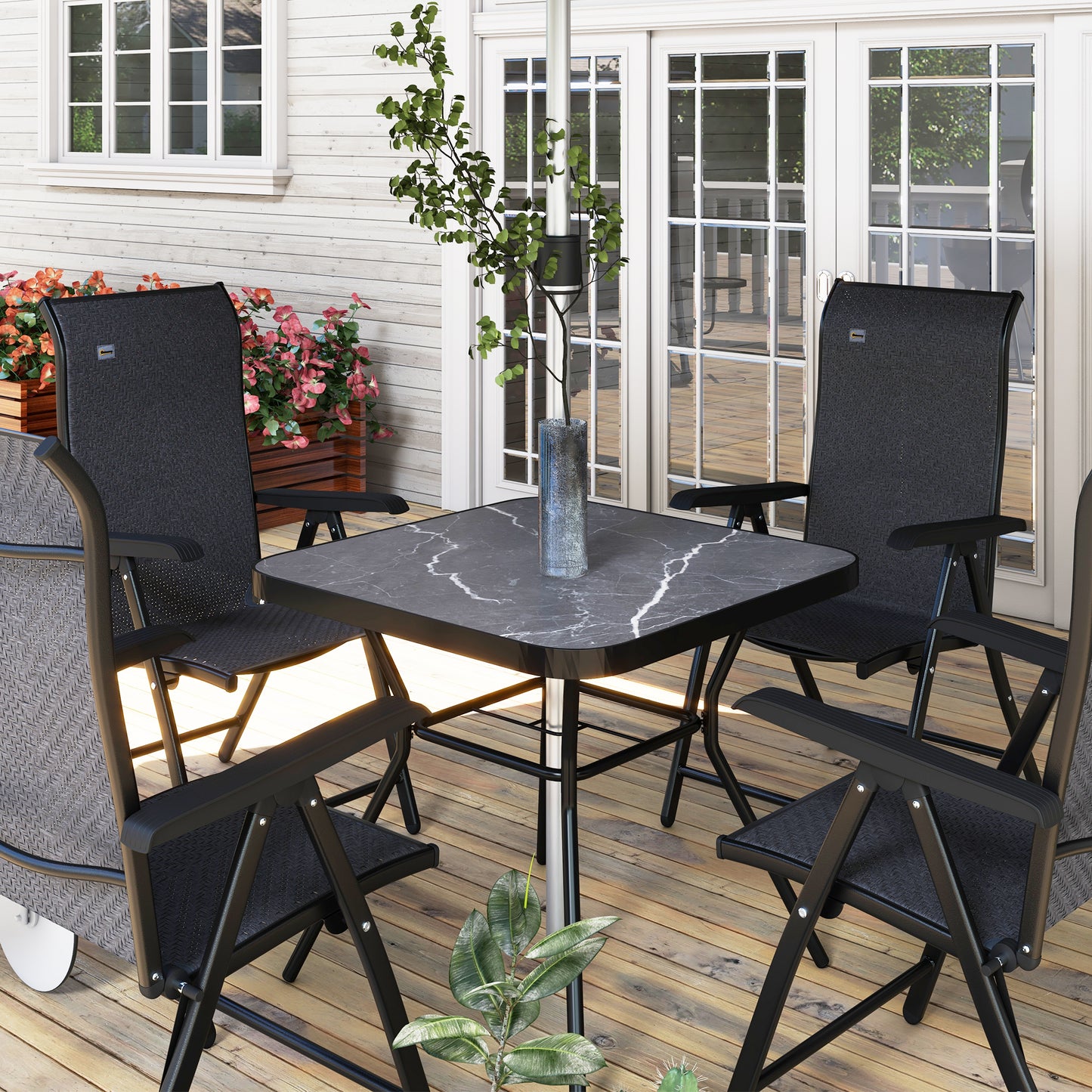 Square Outdoor Table, Patio Bistro Coffee Table