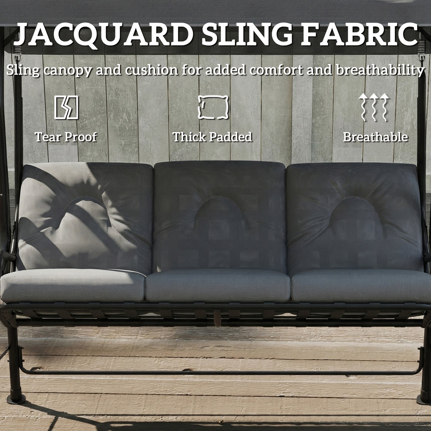 3-Seater Garden Swing Seat