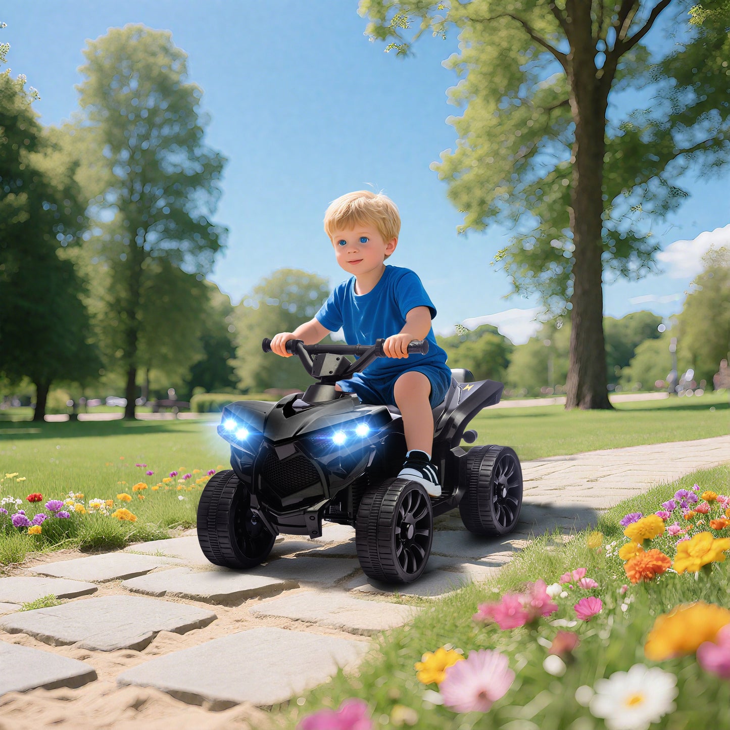 6V Kids ATV, 4 Wheeler Electric Ride on Car with Music