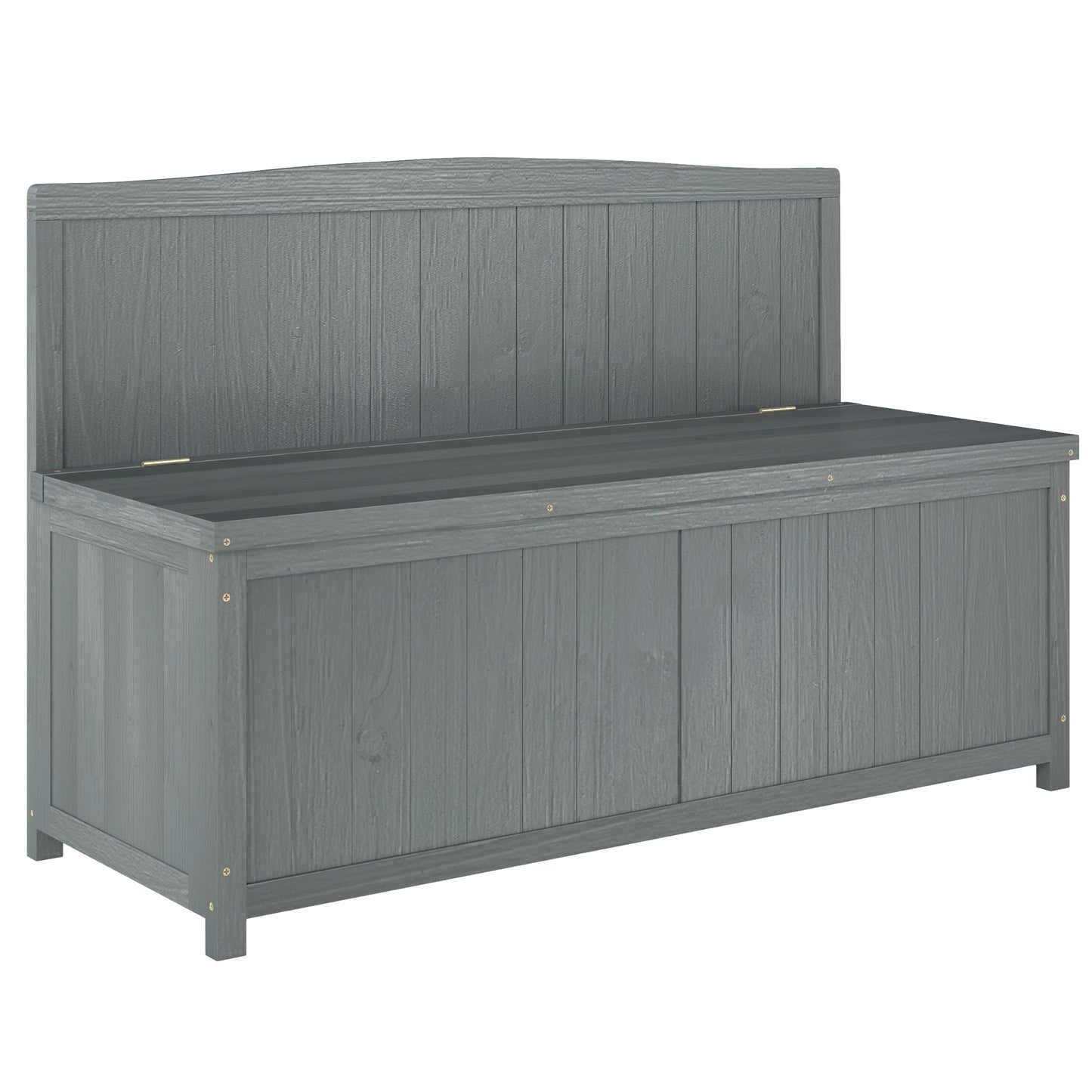 Wood Storage Bench for Patio Furniture, Outdoor Garden Seating Tools