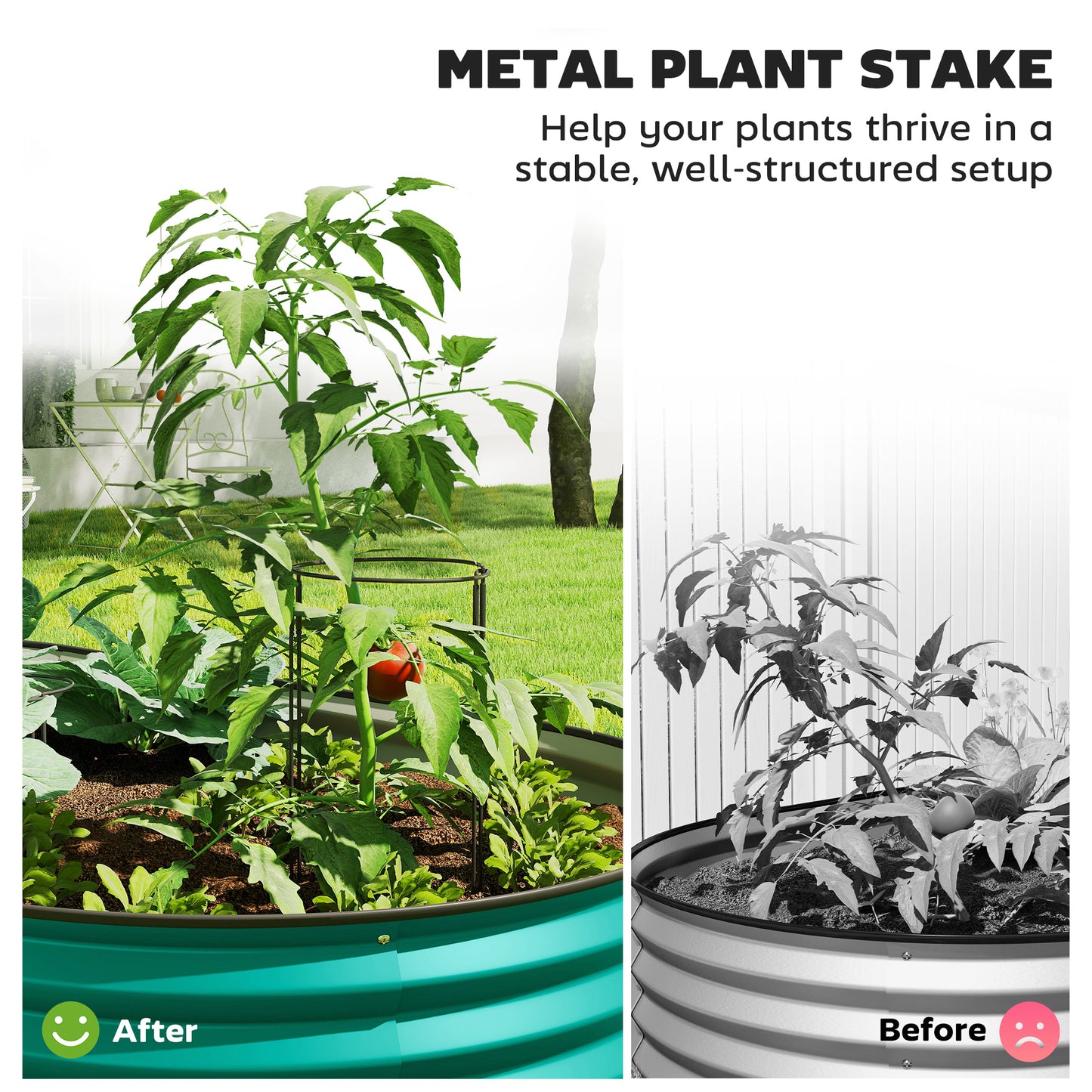 Set of Two 150 x 60cm Steel Planters