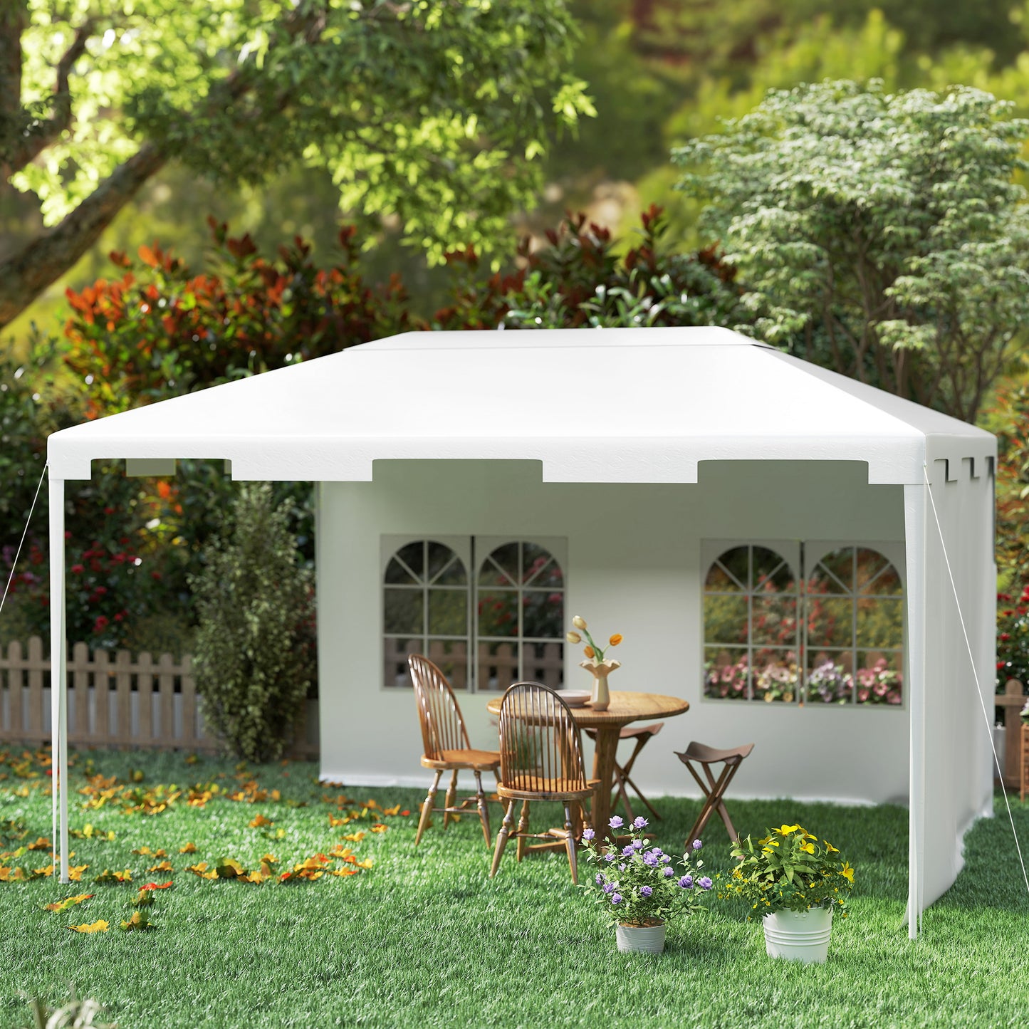 3 x 4 m Garden Gazebo Shelter Marquee Party Tent with 2 Sidewalls