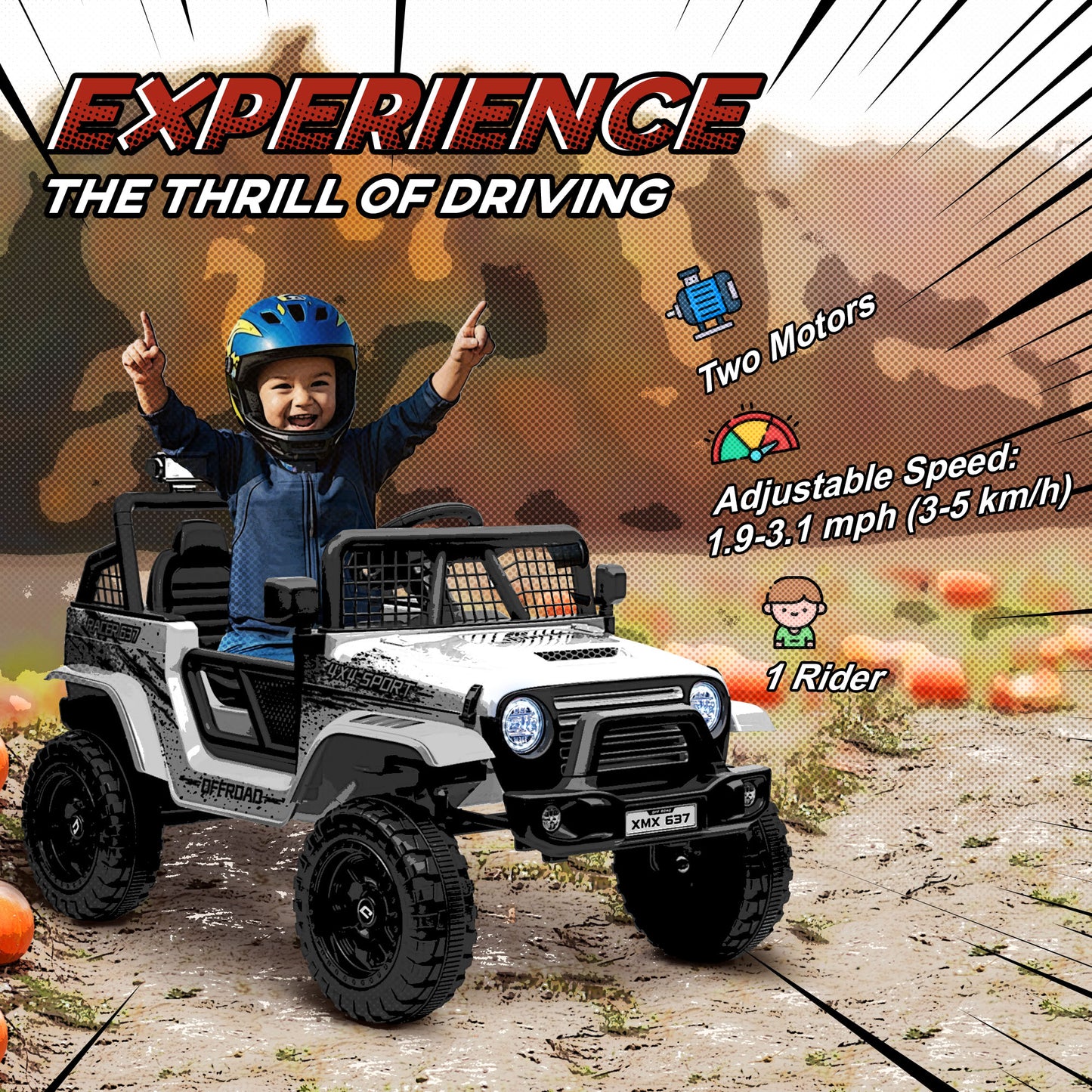 12V Battery Powered Kids Ride-On Car
