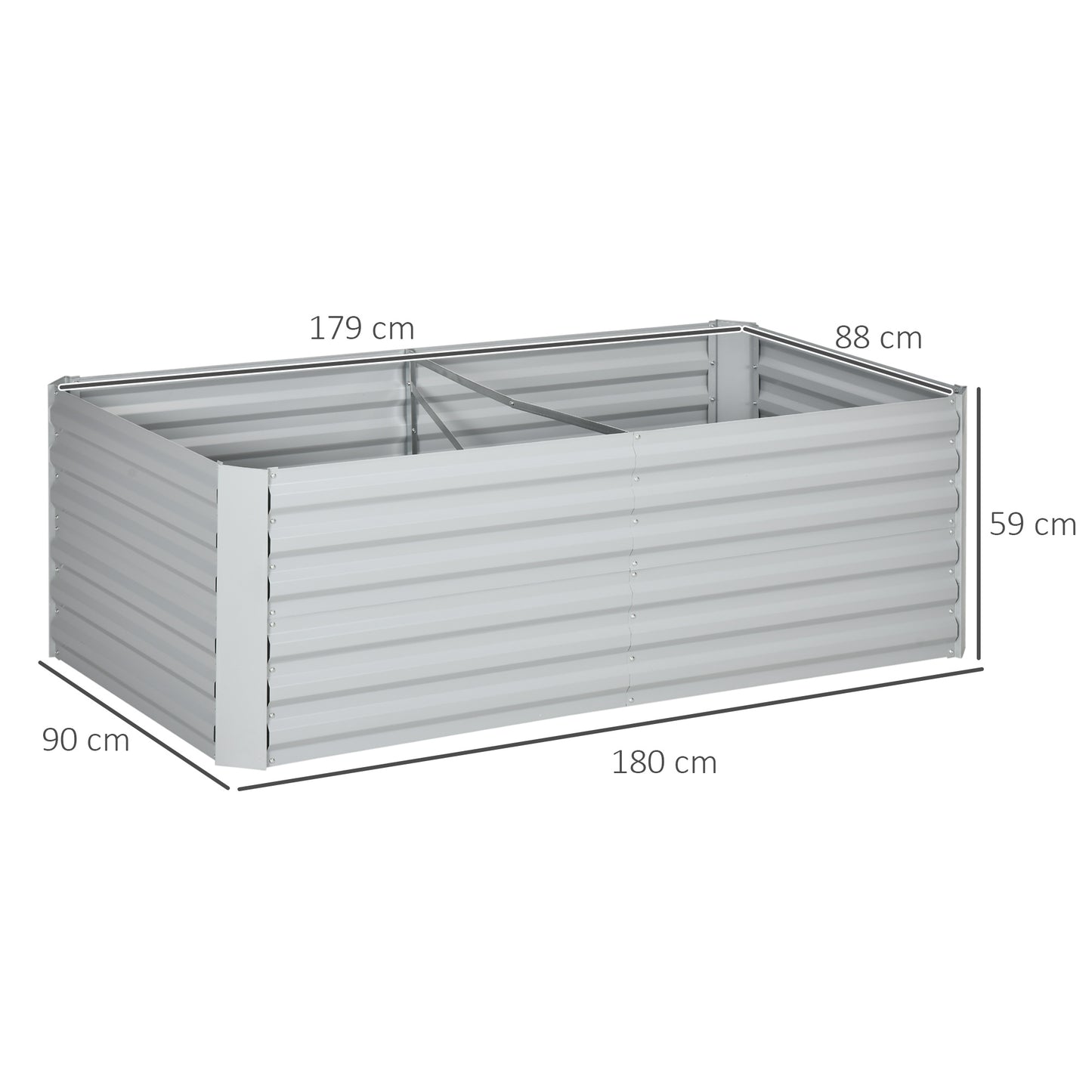 Raised Beds for Garden, Galvanised Steel Outdoor Planters