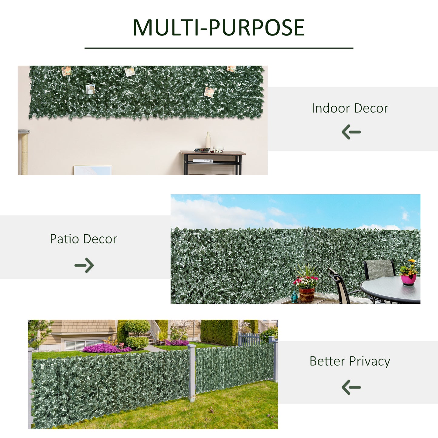 1-Piece Artificial Leaf Hedge Screen Privacy Fence Panel (1)