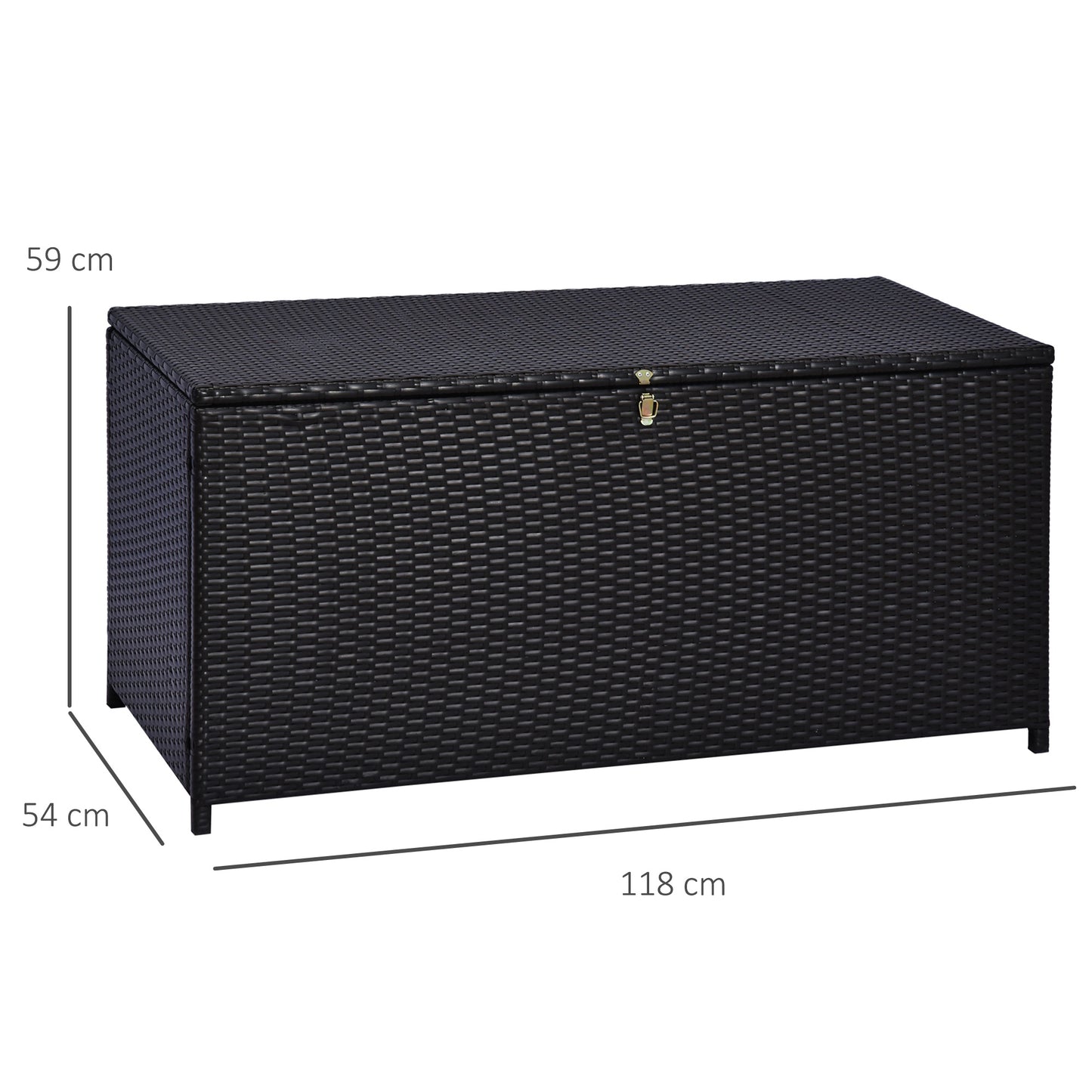 284 L Rattan Garden Storage Box