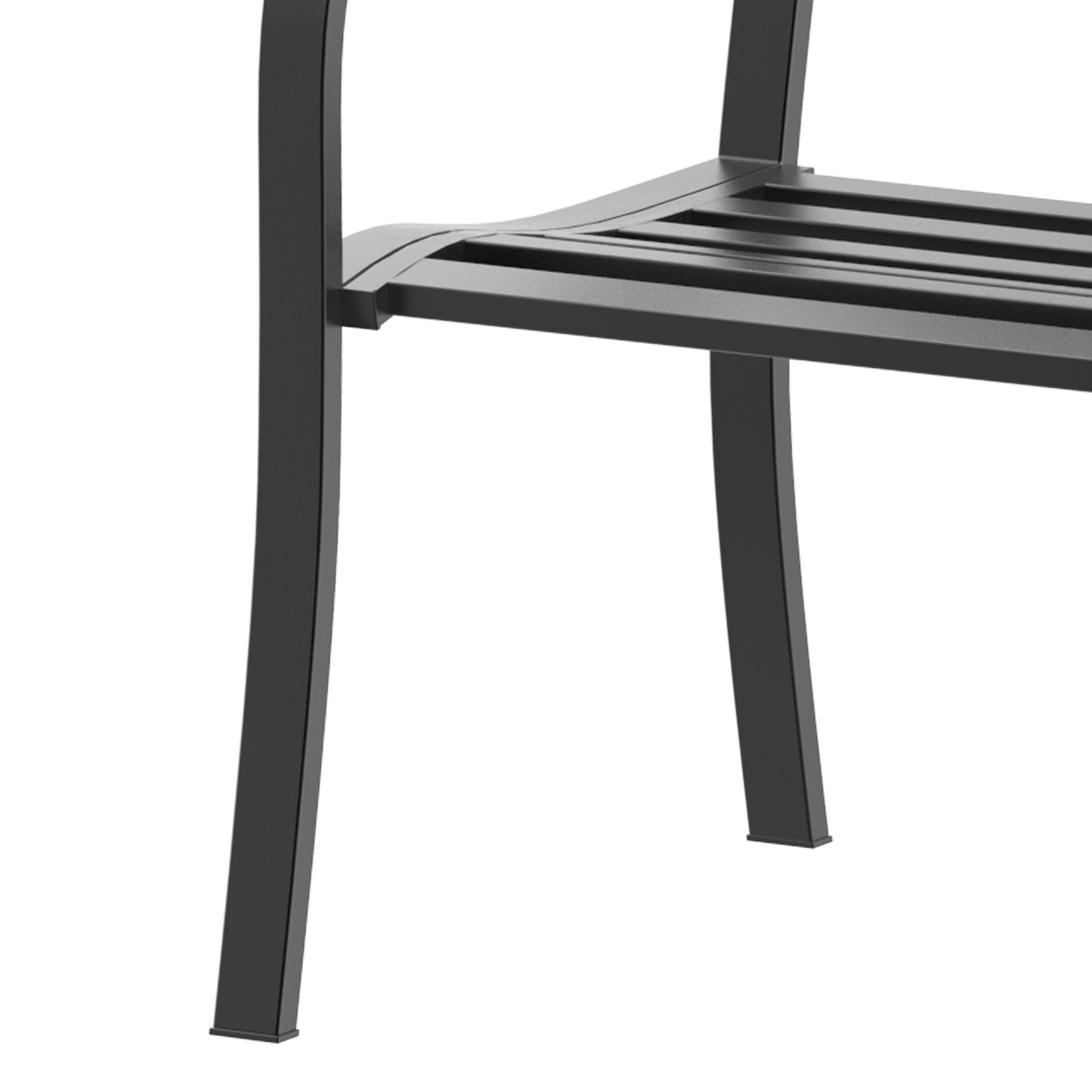 Garden Bench Furniture Patio Park 2 Person Chair Seat Steel Black