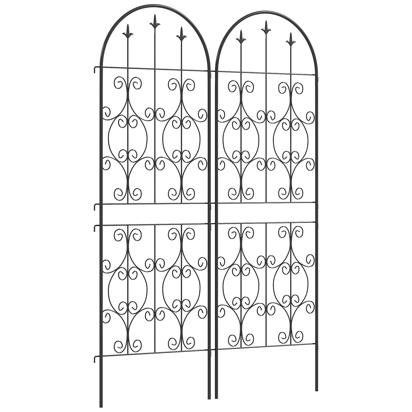 Set of 2 Metal Garden Trellis