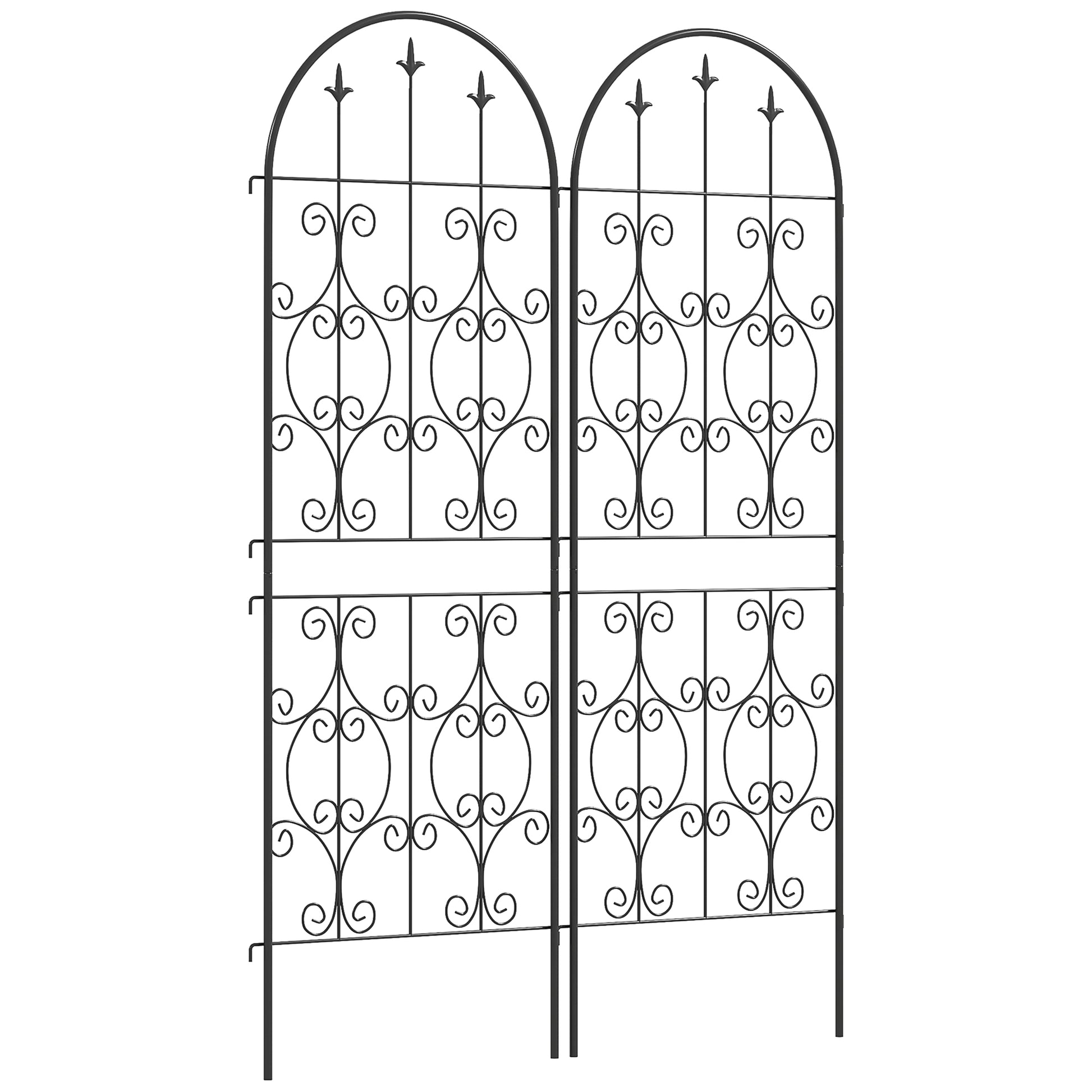 Set of 2 Metal Garden Trellis