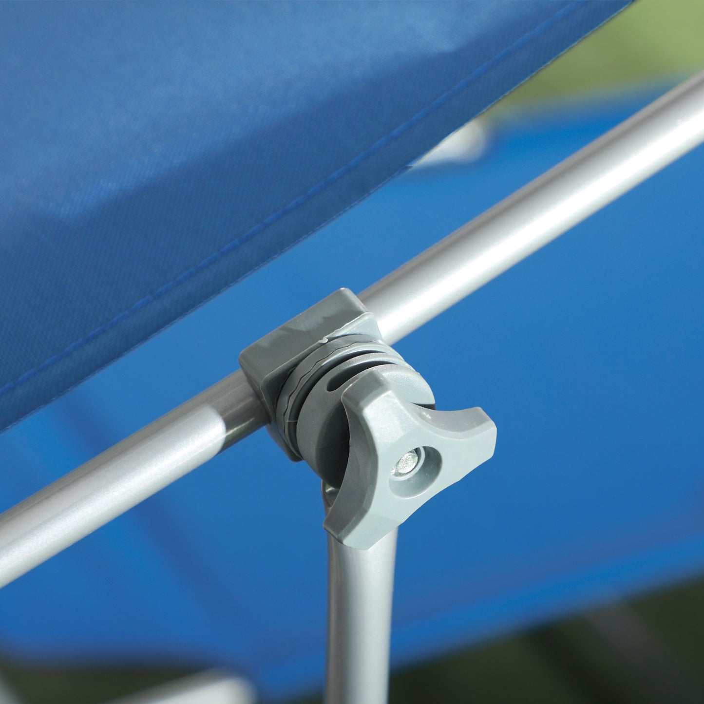 Sun Lounger, with Adjustable Face Canopy - Bright