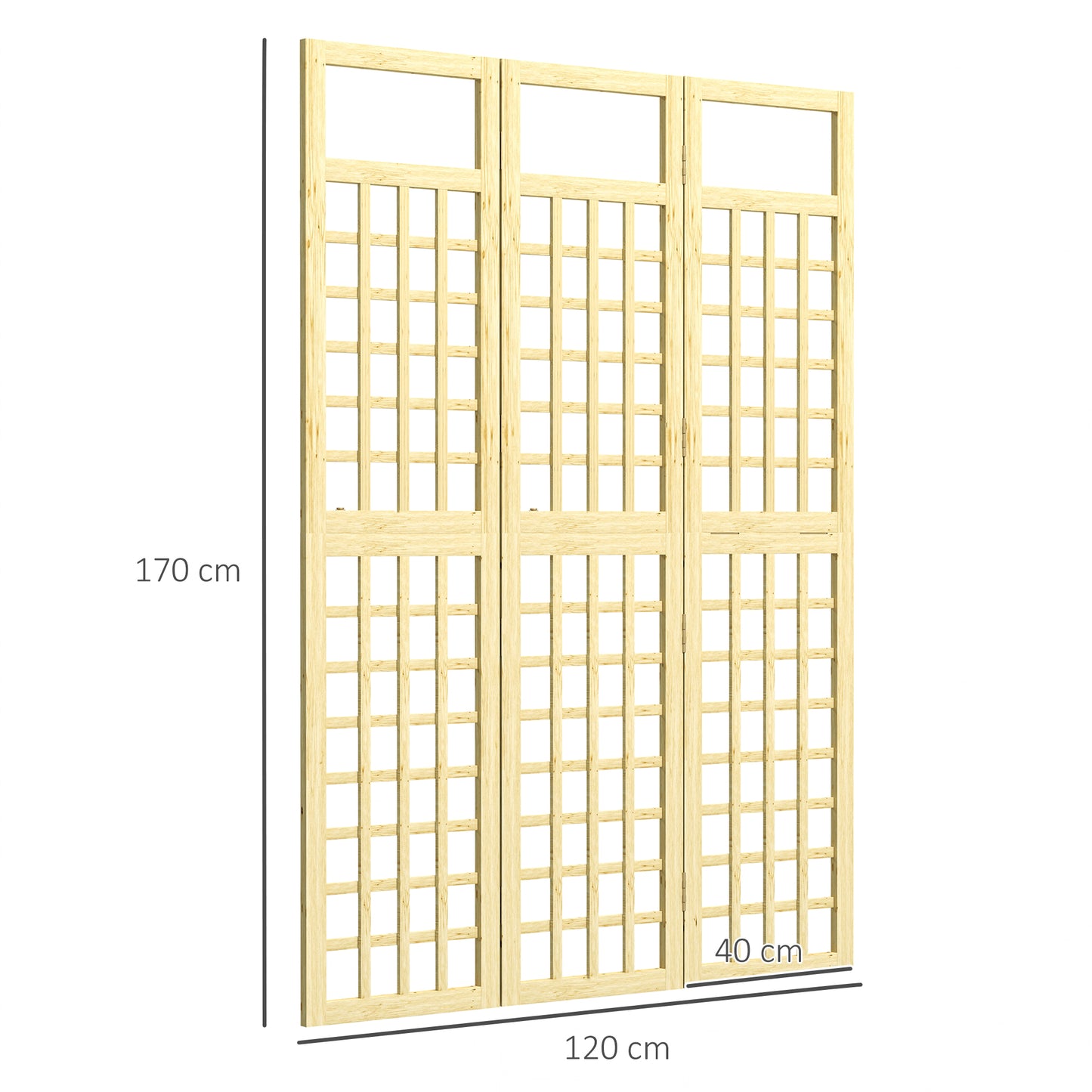 3-Panel Garden Privacy Screen