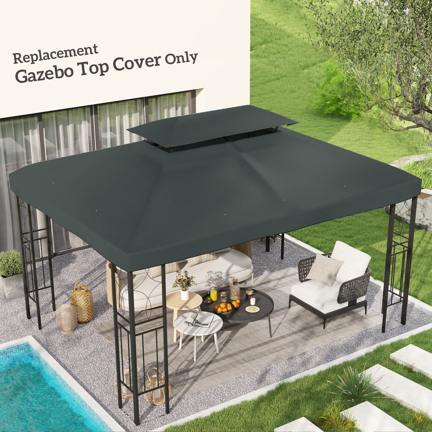 Gazebo Roof Replacement, for 3 x 4m Frames