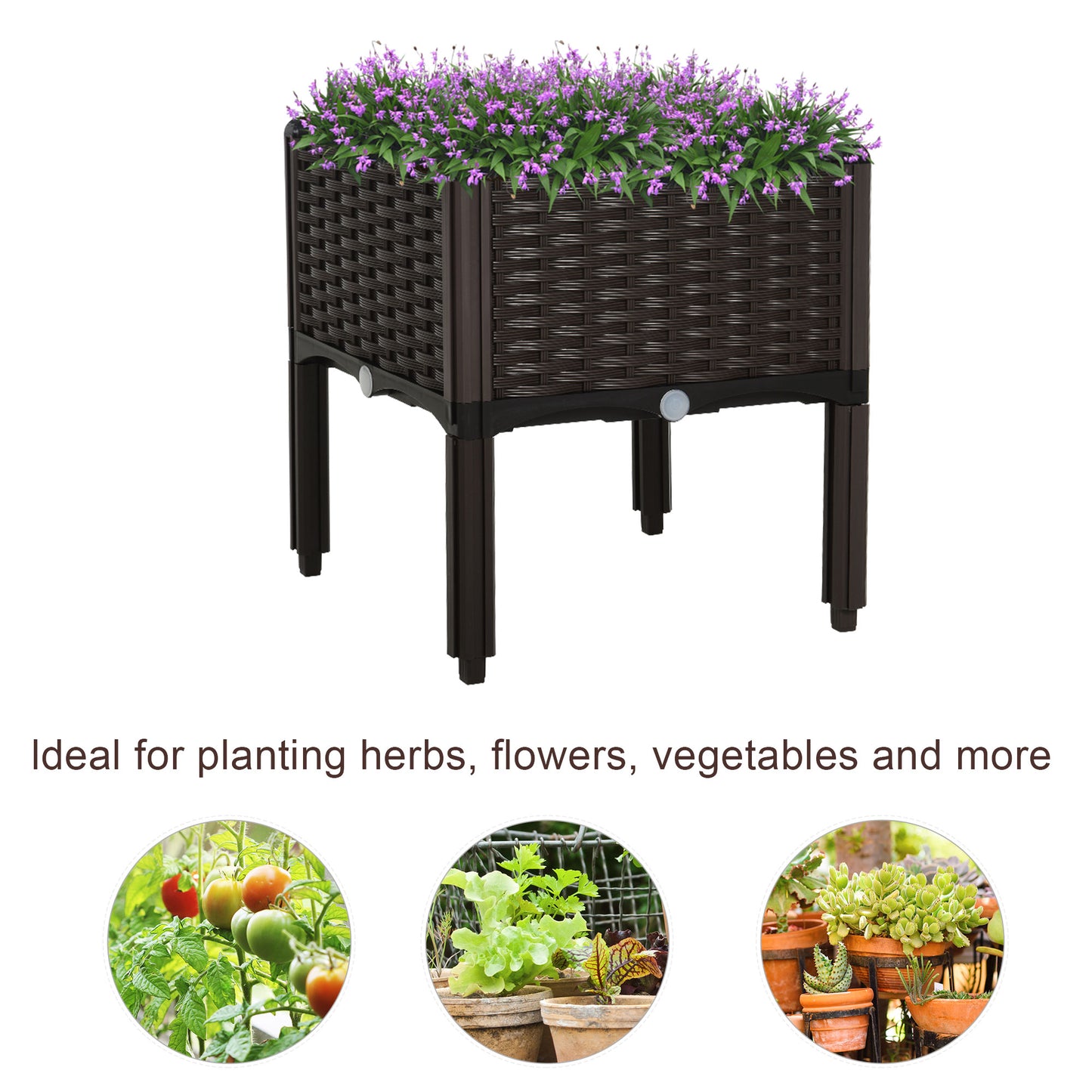 26L Garden Raised Bed Elevated Patio Flower Plant Planter Box PP