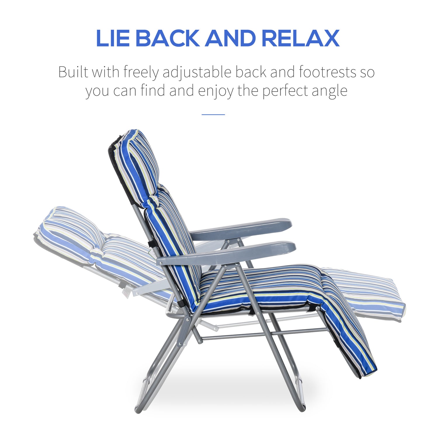 Reclining Garden Chair Set of 2