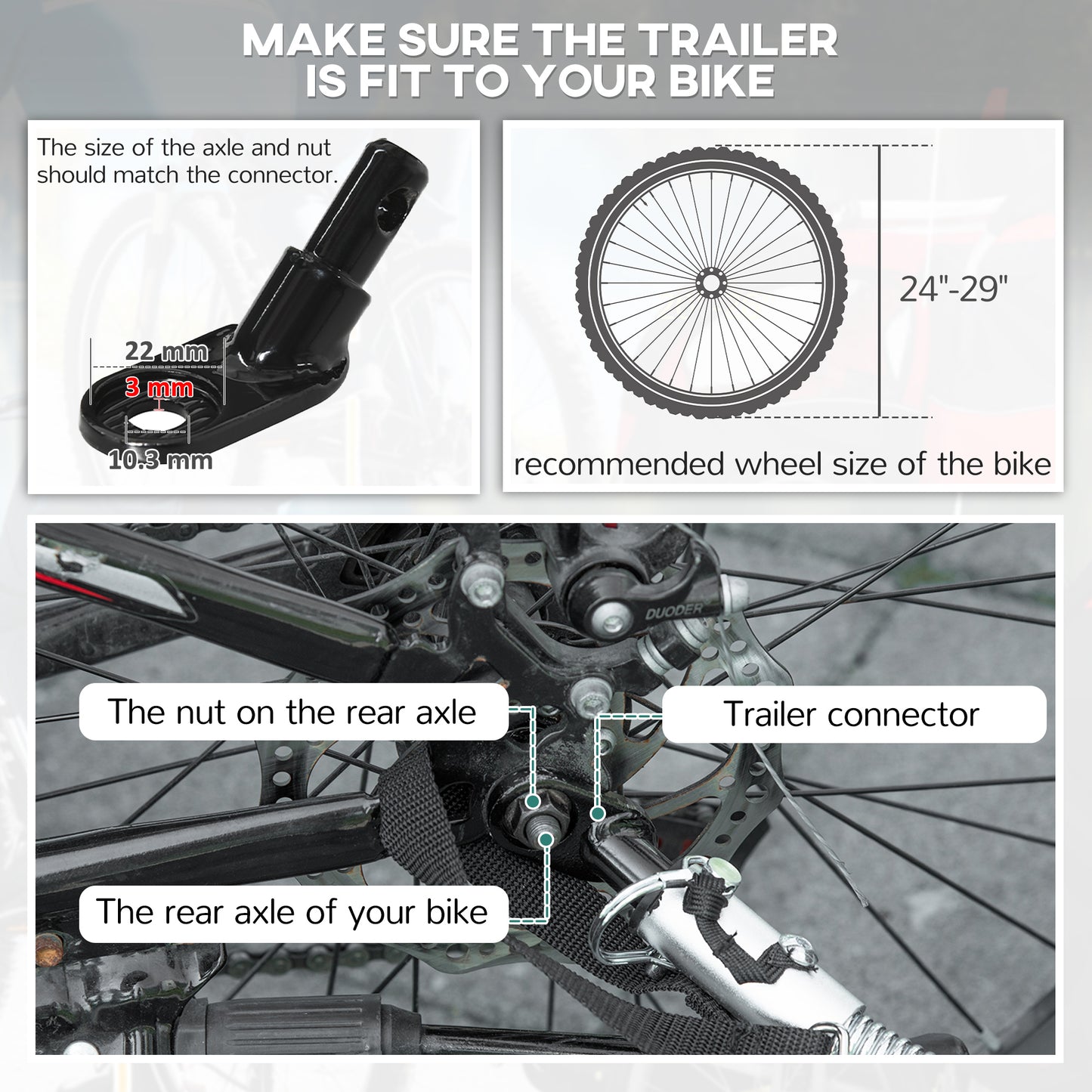 Baby Bike Trailer, Child Bicycle Trailer with 5 Point Harness