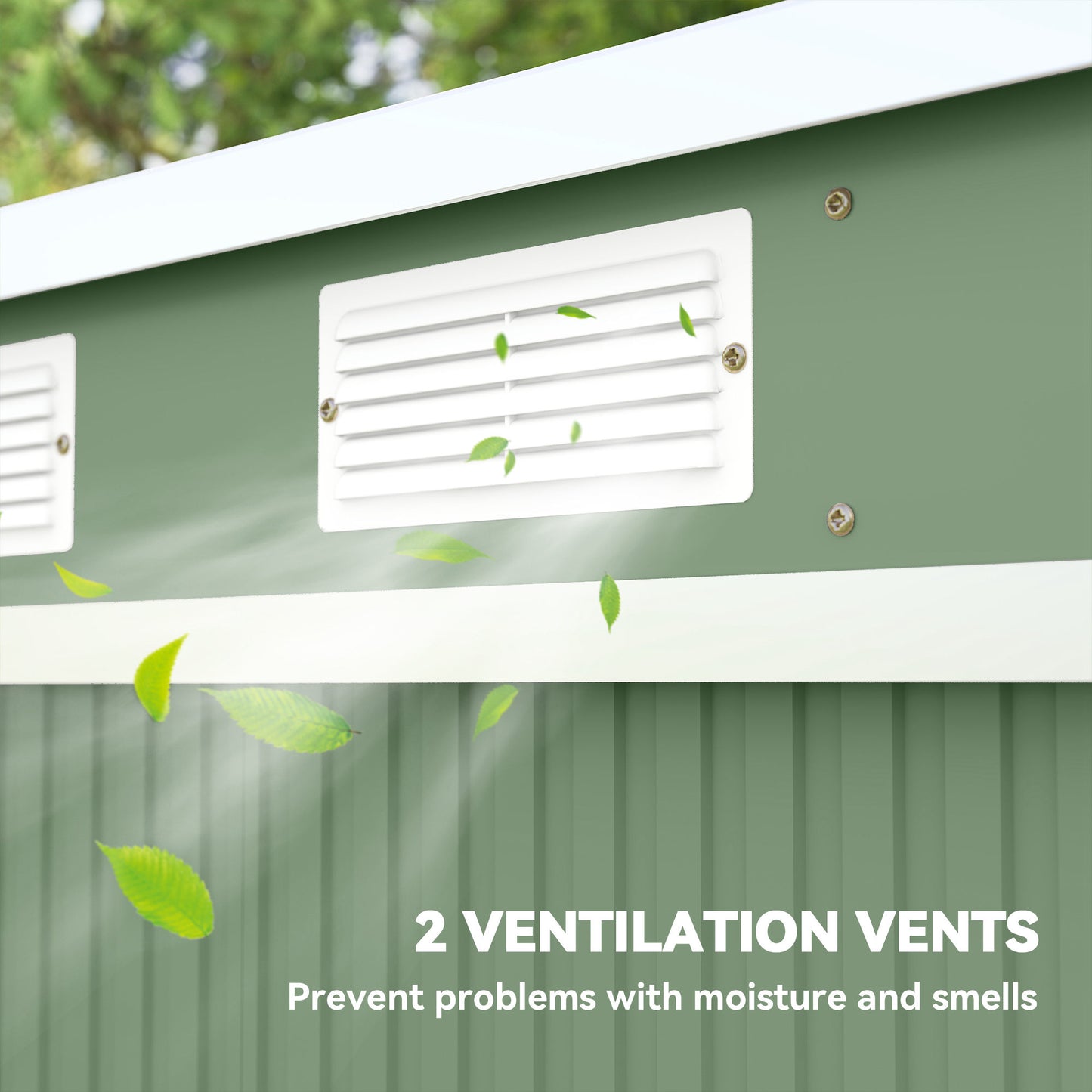 7 x 4ft Galvanised Steel Garden Shed, with Foundation Kit