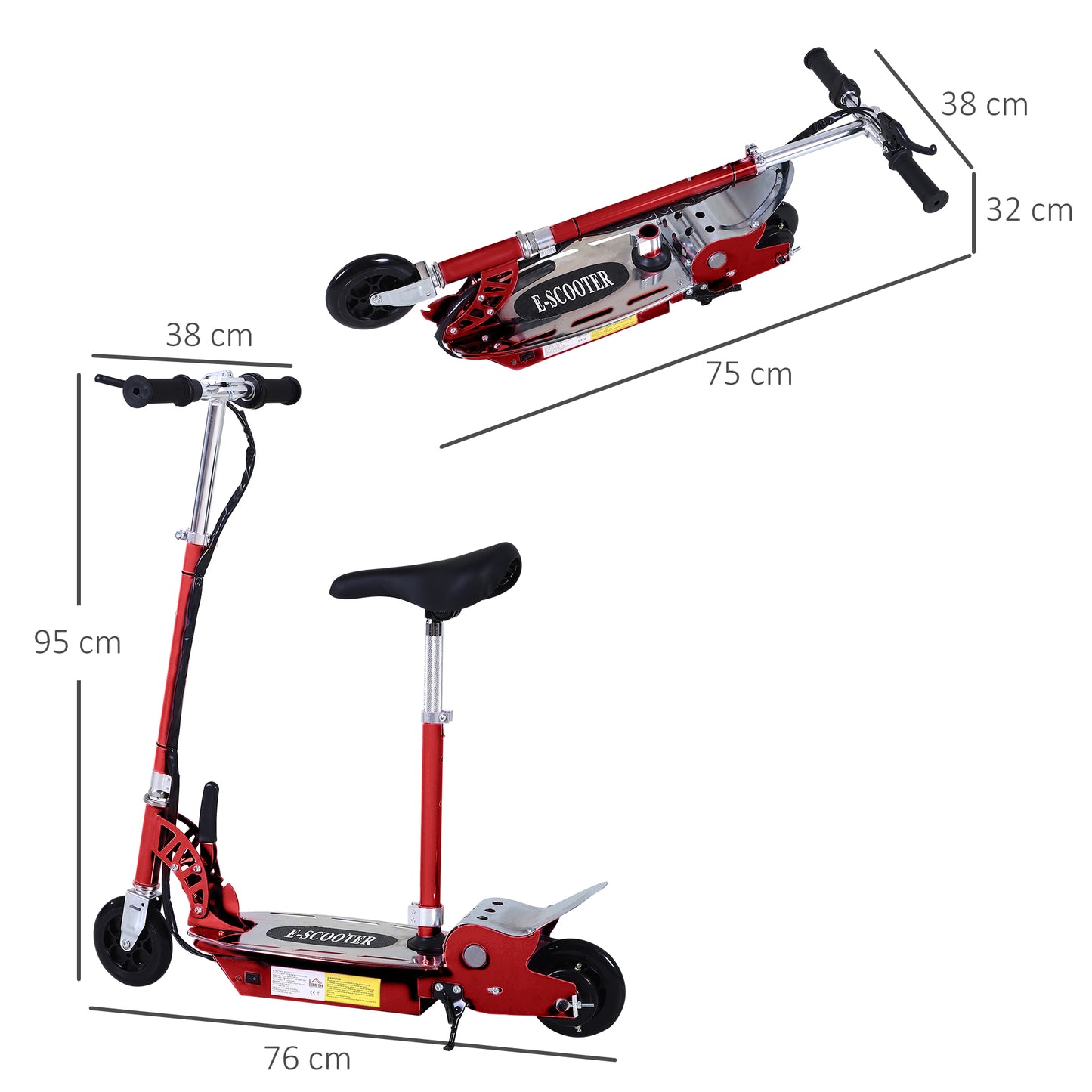Foldable Electric Scooter for Teens Over 7 years old 12V Battery 120W