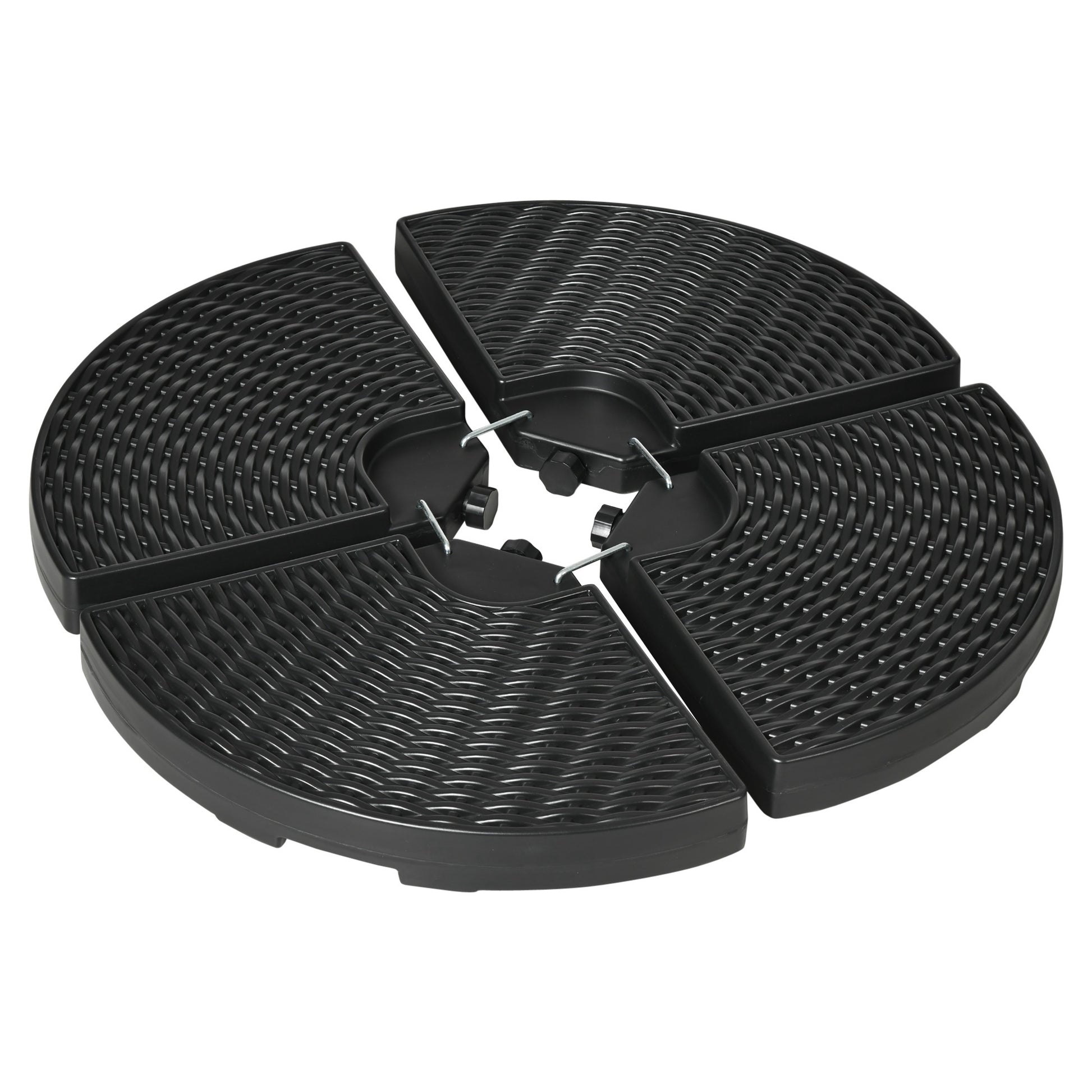 52kg Four-Piece Fillable Cantilever Parasol Weight Set