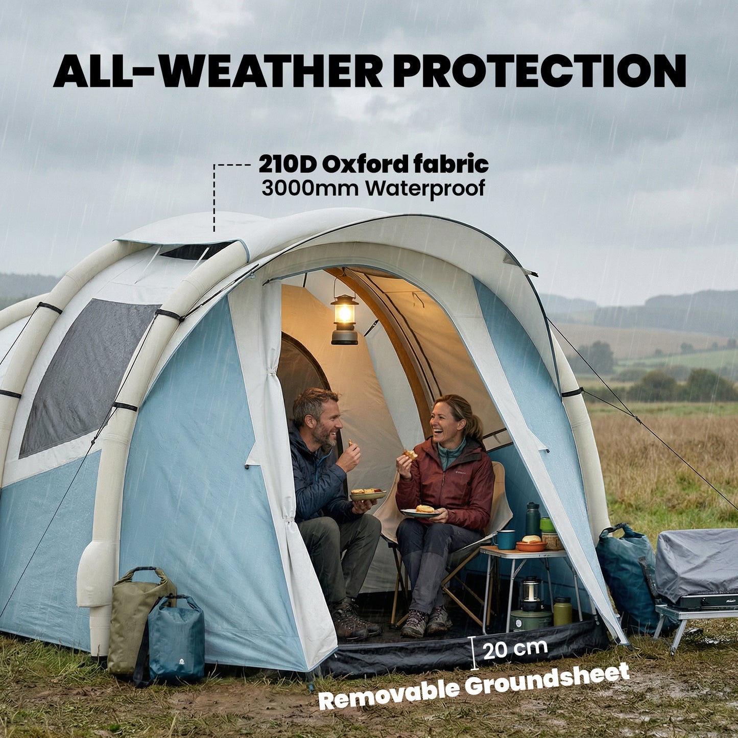 Inflatable Camping Tent w/ Air Pump