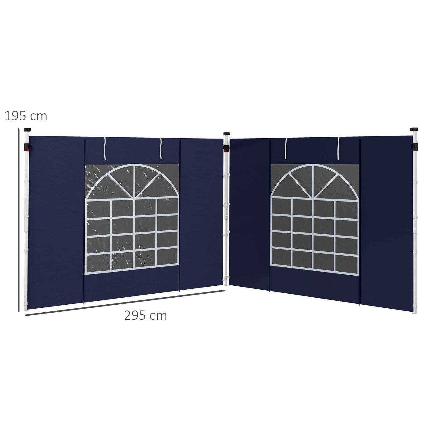 Set of Two 195 x 295cm Replacement Gazebo Side Walls