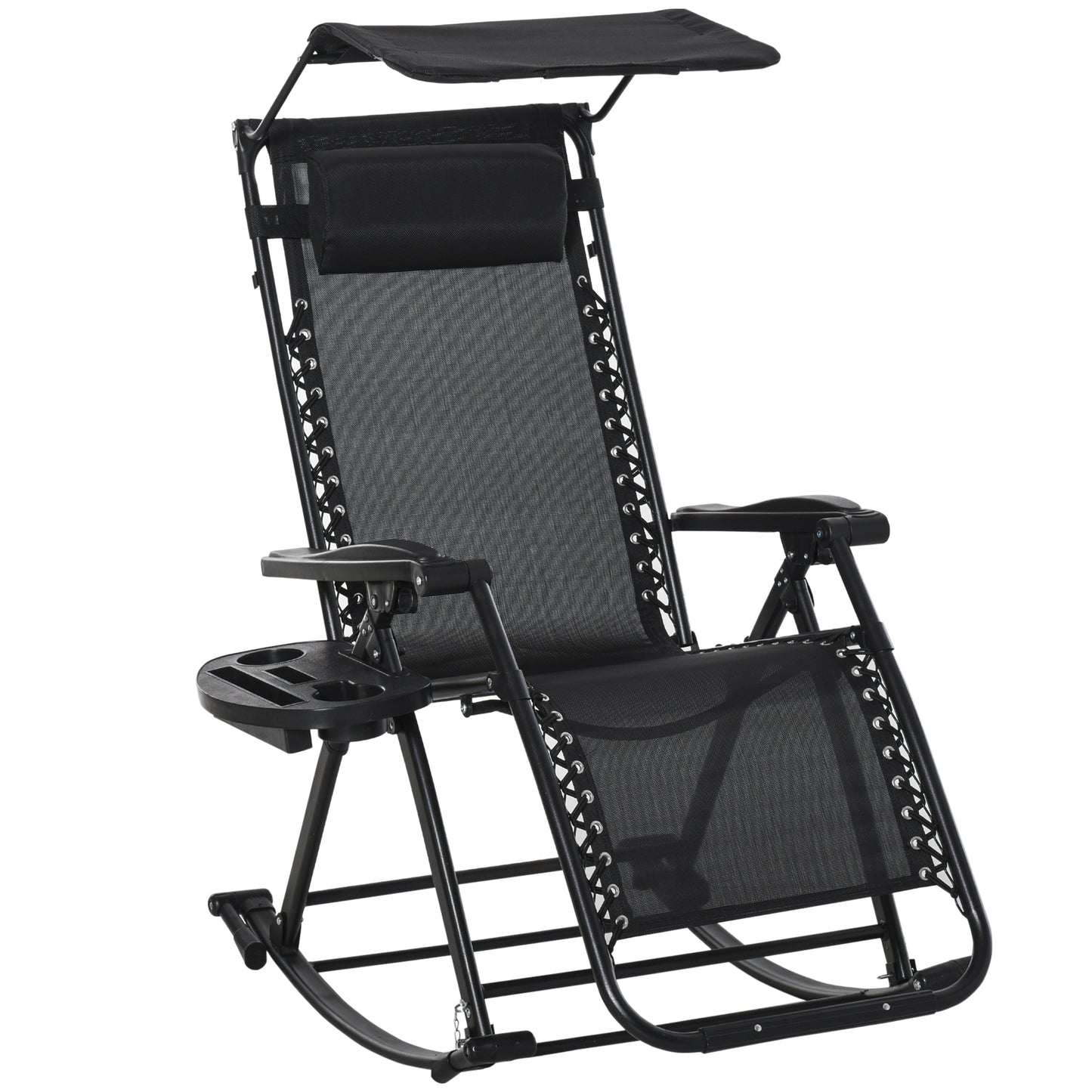 Garden Rocking Chair Folding Recliner Outdoor Adjustable Sun