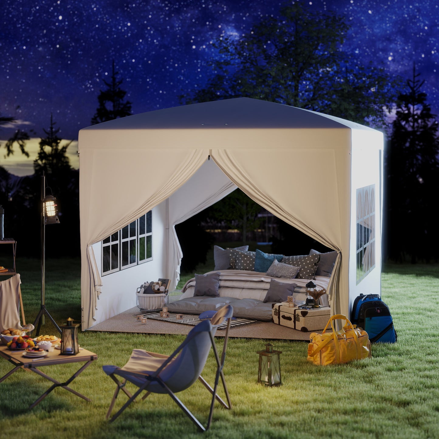 3 x 3m Pop Up Gazebo, Wedding Party Canopy Tent Marquee