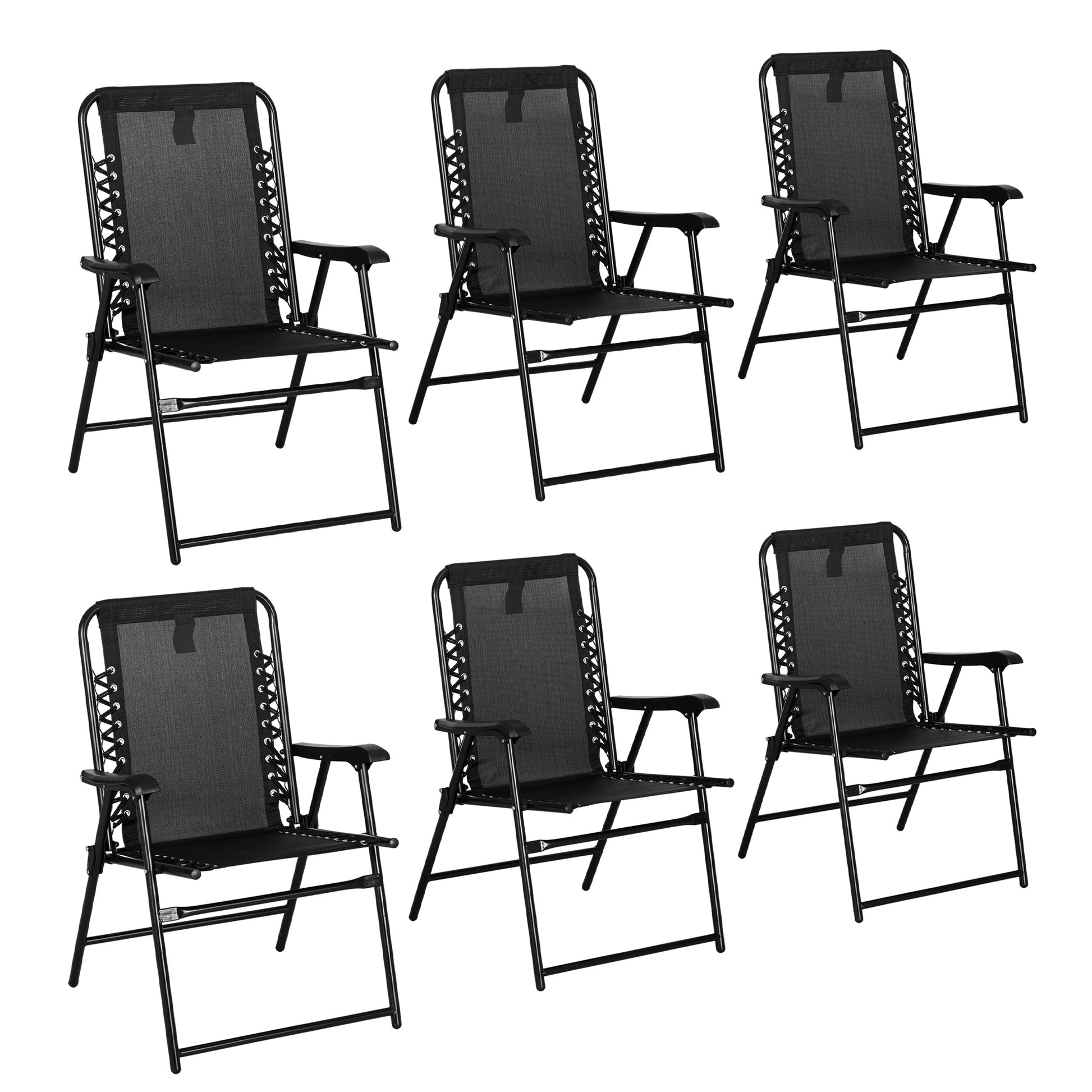 6 Pcs Patio Folding Chair Set