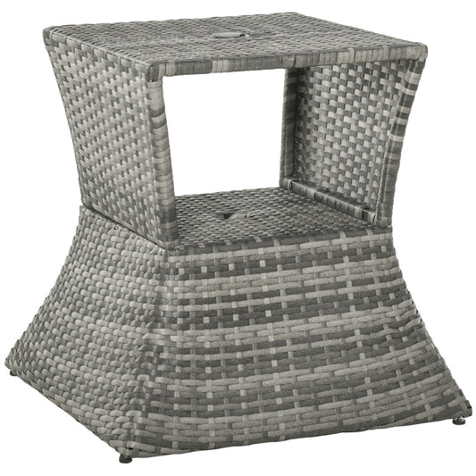 Outdoor Patio Rattan Wicker Coffee Table Bistro Side Table w/