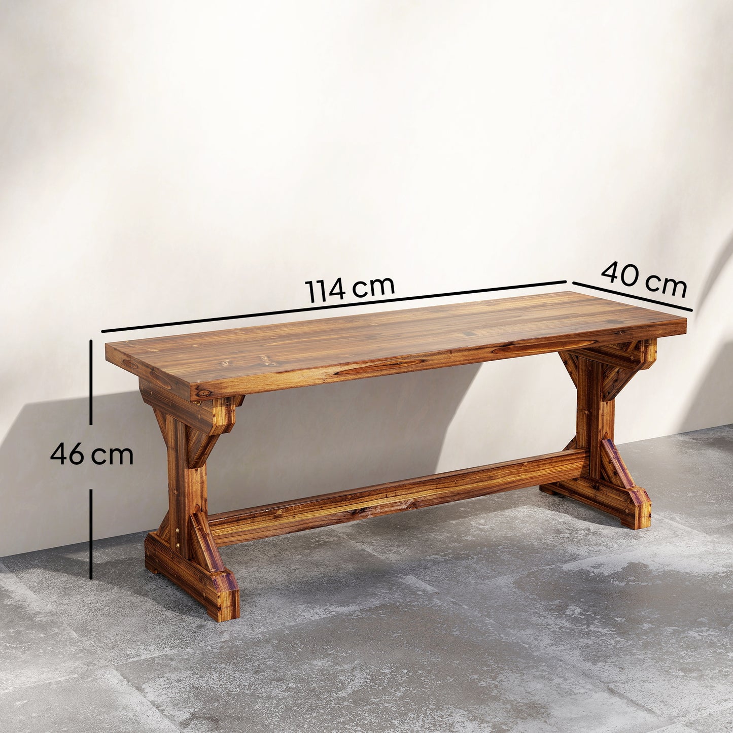 Rustic Wooden Garden Bench